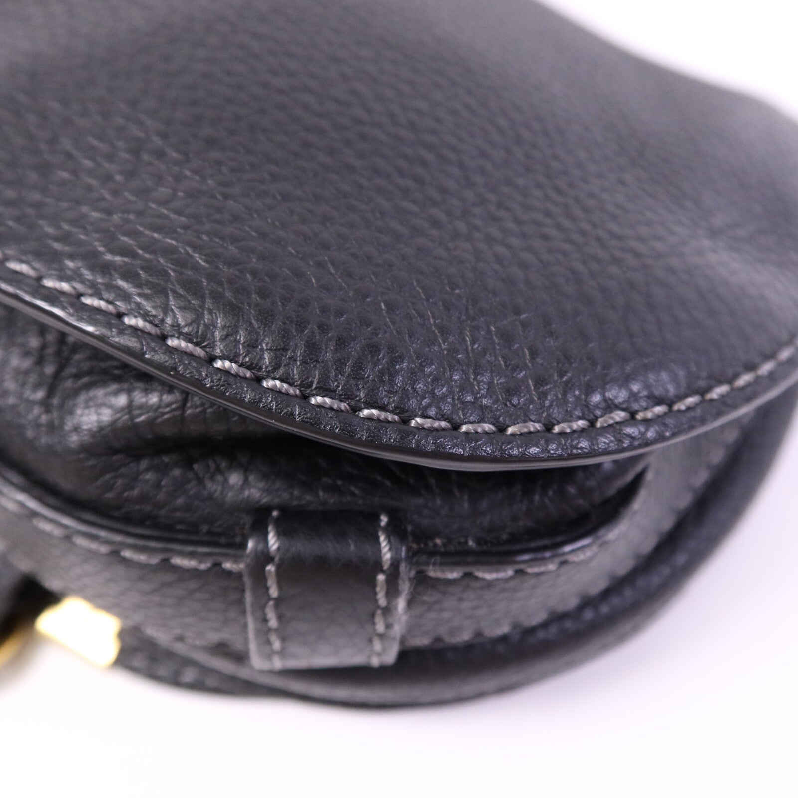 Chloe 牛皮皮革Marcle Bag金扣肩背袋