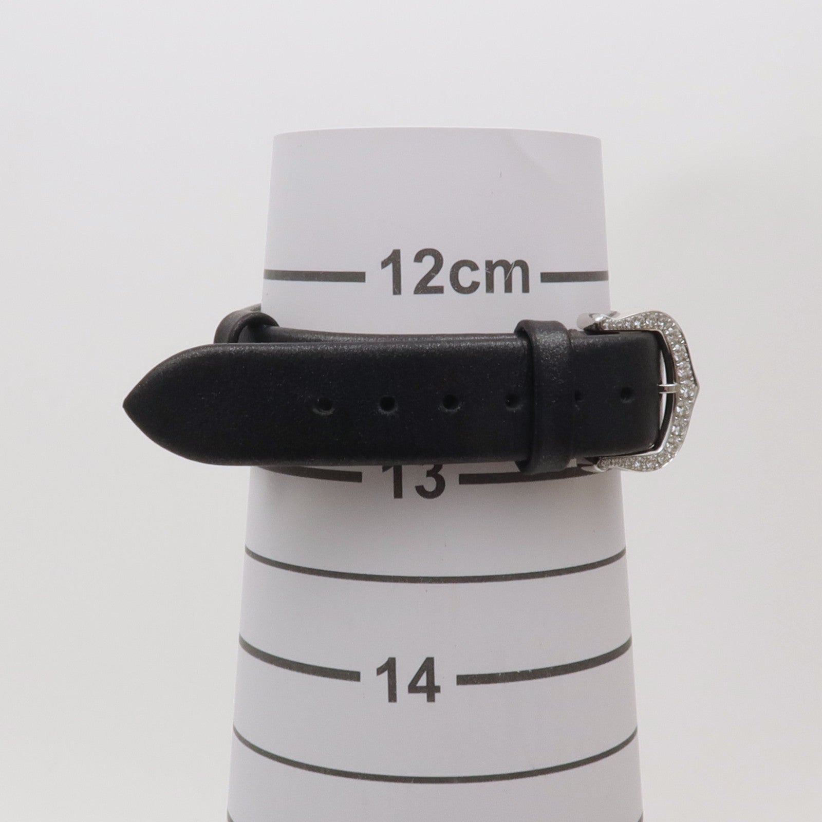 CARTIER Coussin De白金/鑽石手錶石英機芯黑色