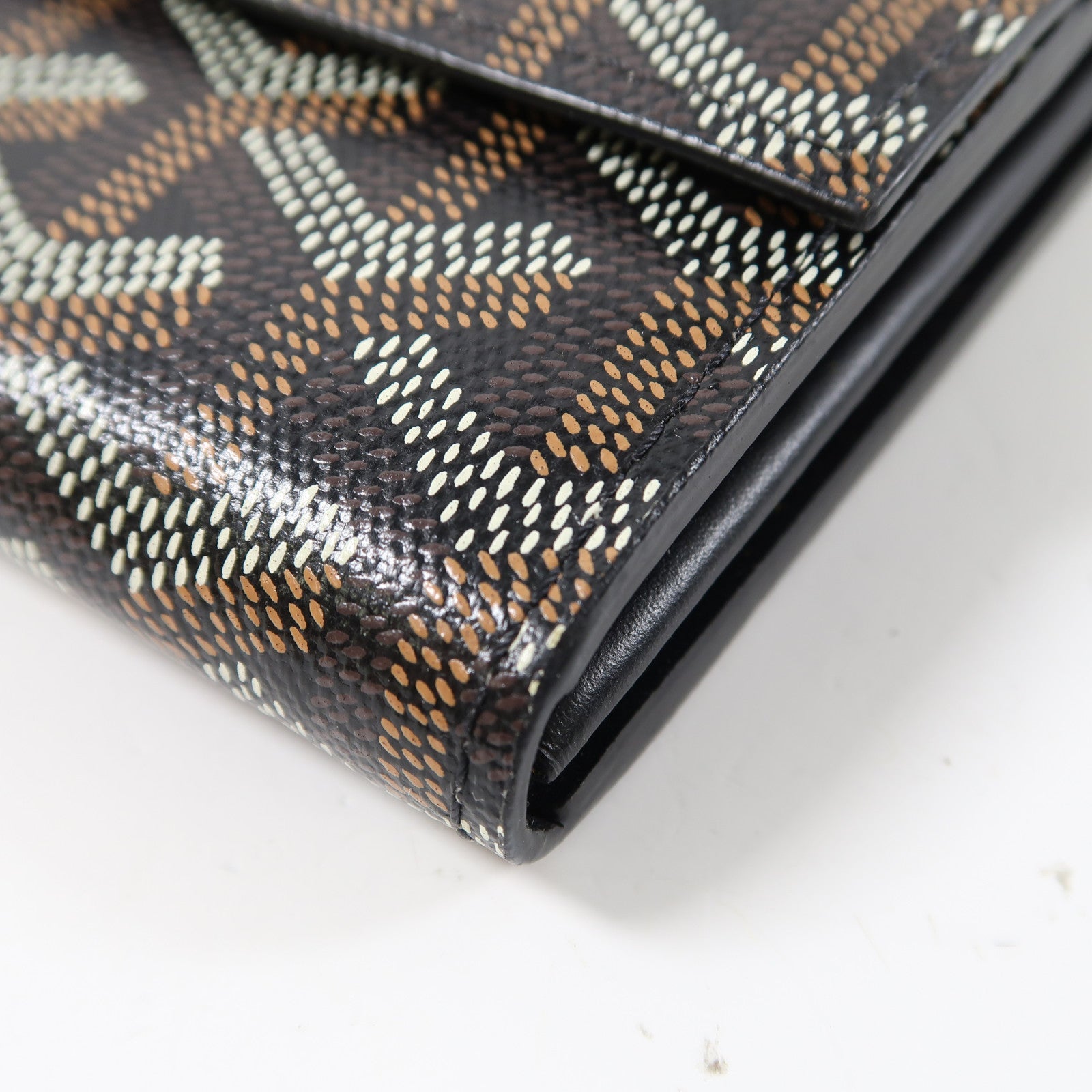 GOYARD 塗層帆布Varenne Continental銀扣肩背袋黑色/啡色