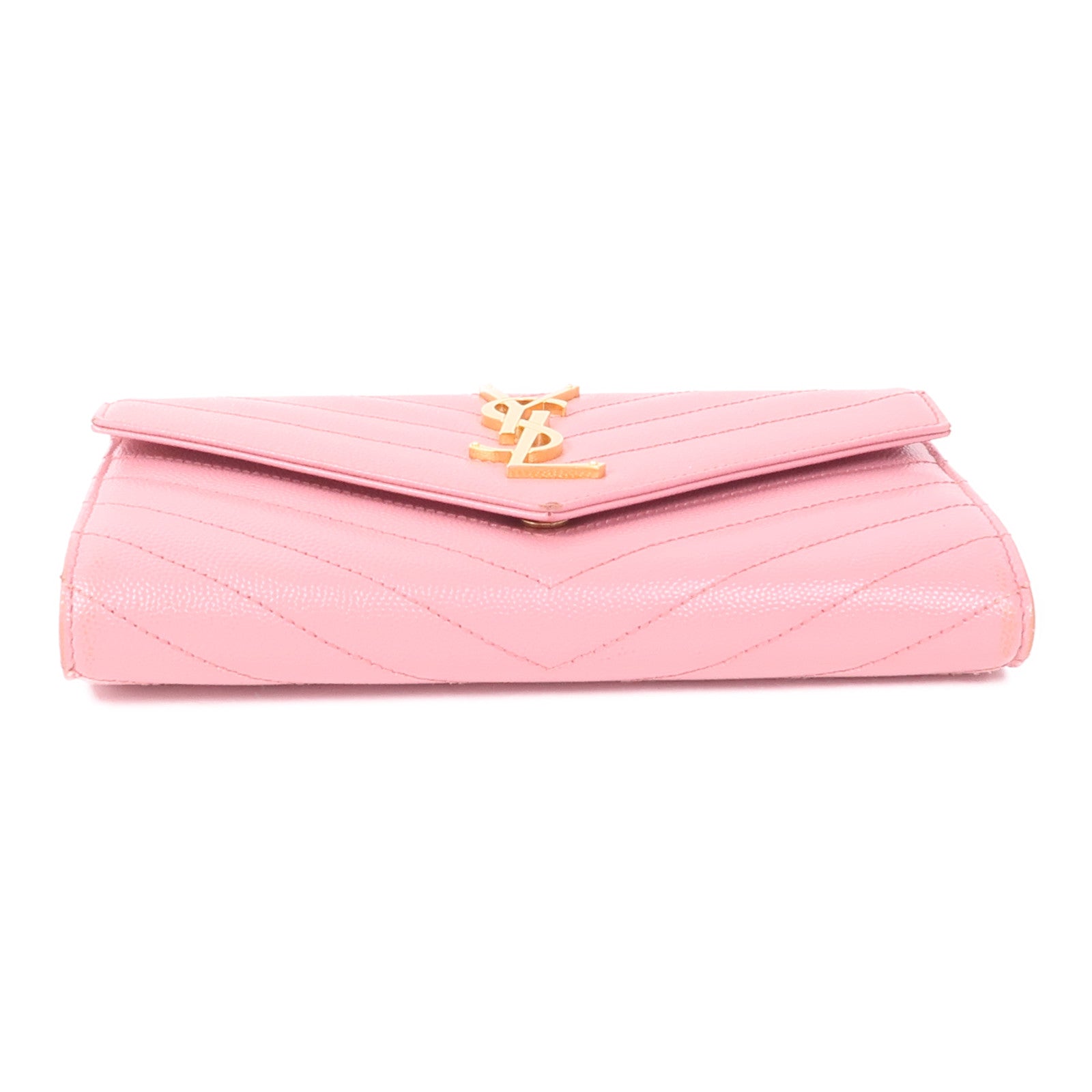 SAINT LAURENT 牛皮皮革Long Wallet金扣長錢包