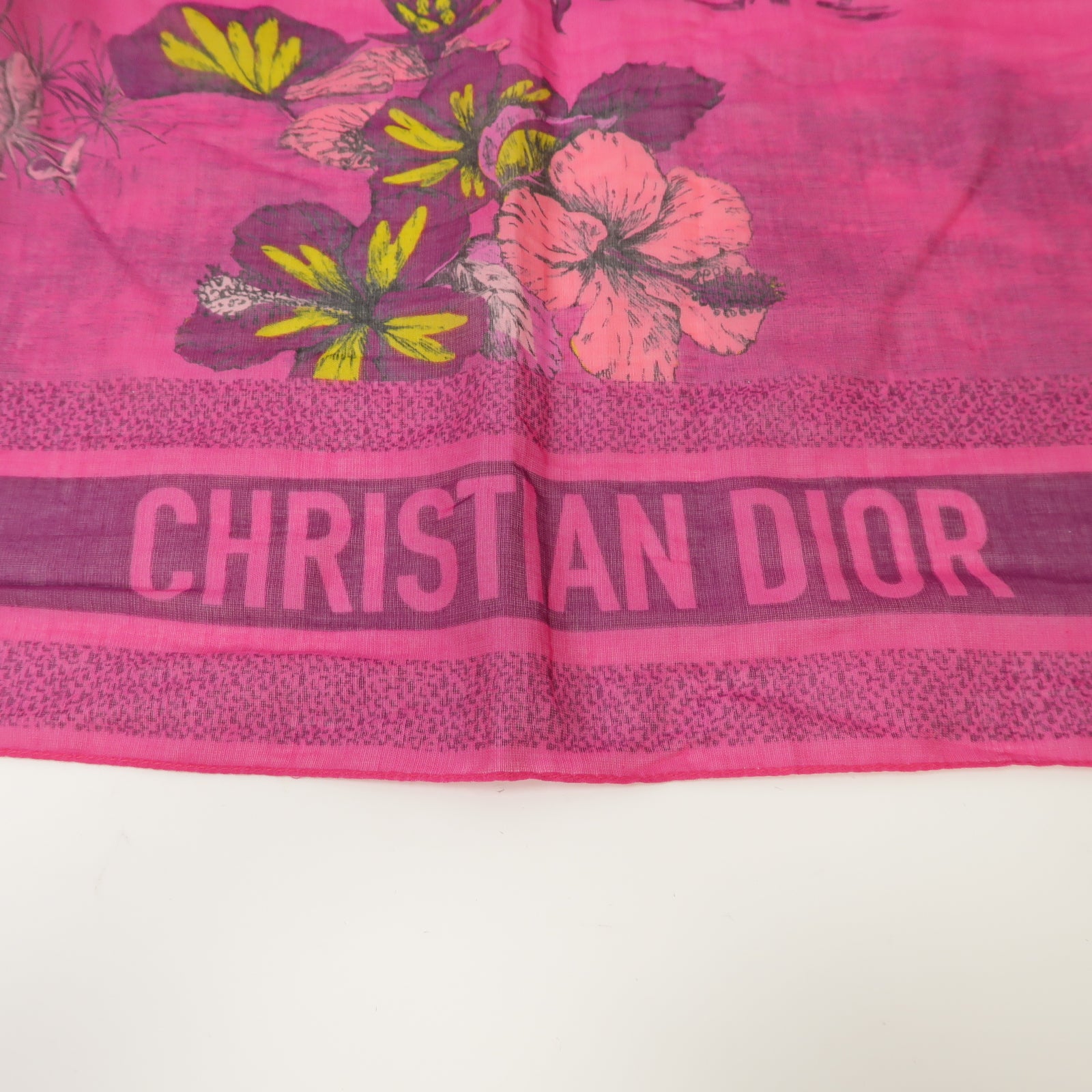 Dior 【激減優惠】棉Scarf圍巾紫色/紅色