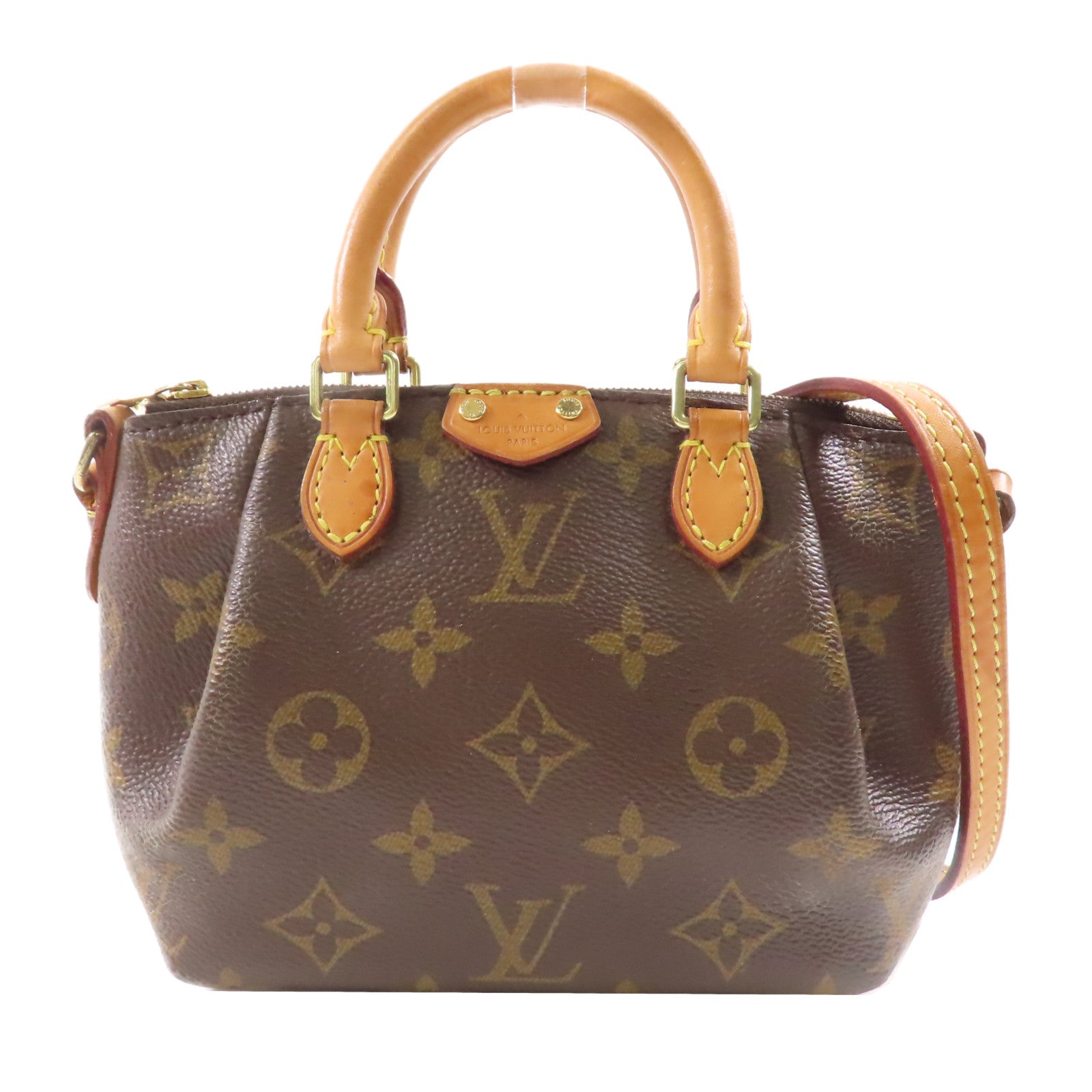 LOUIS VUITTON Monogram Nano Turenne金扣手挽肩背兩用袋棕色
