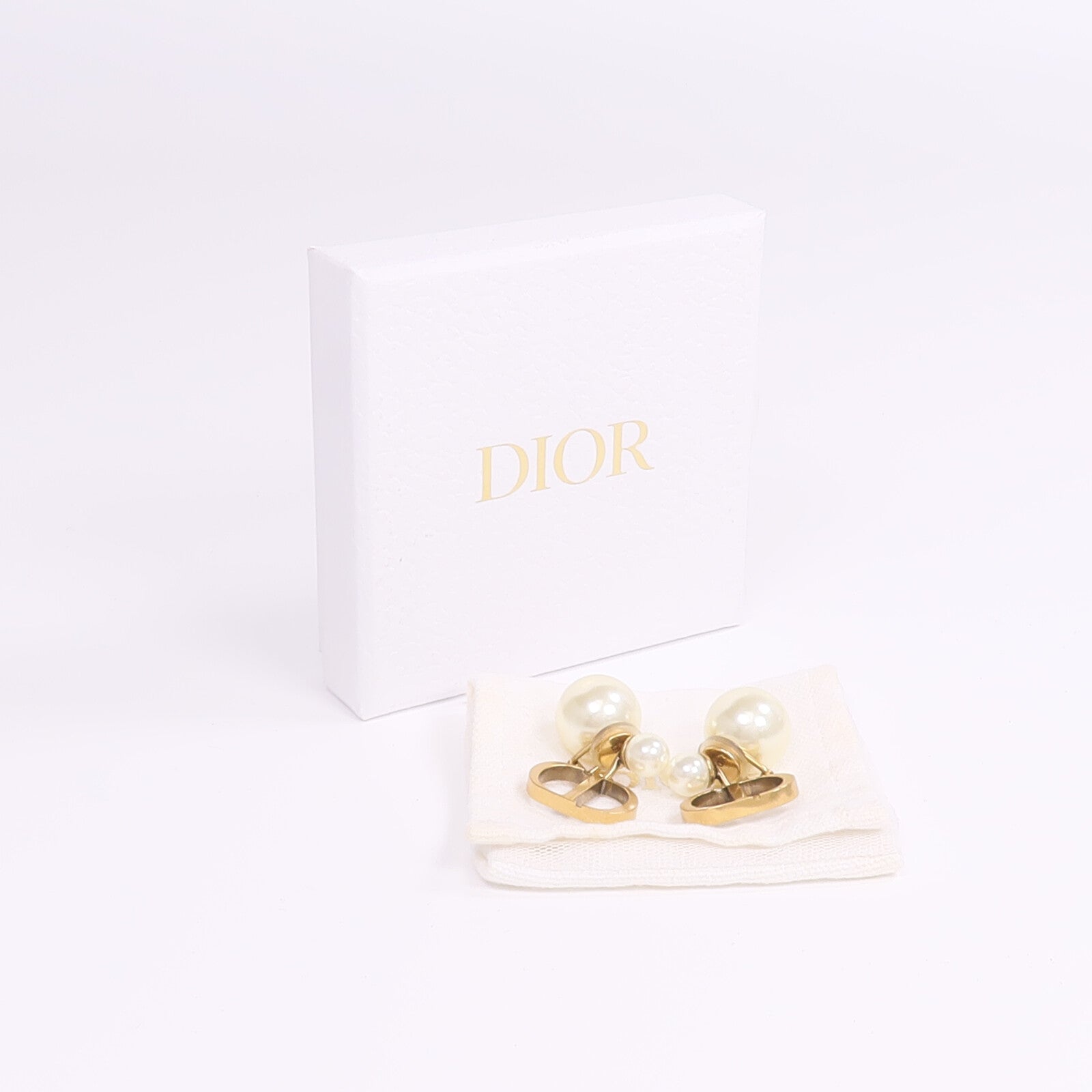 Dior 金屬/PVC Earrings Cilp金扣耳環