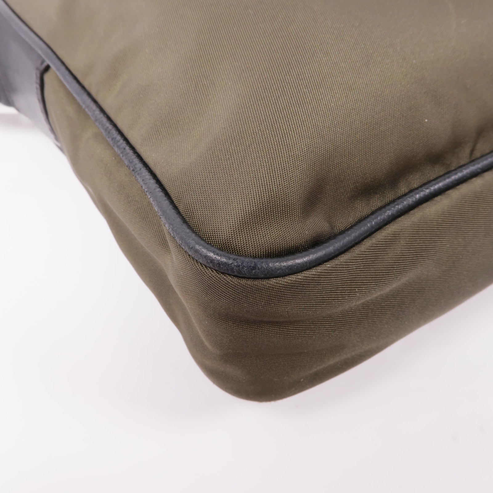 PRADA 帆布Shoulder Bag銀扣肩背袋