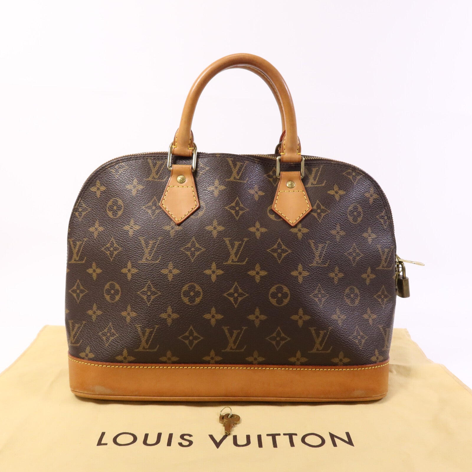 LOUIS VUITTON Monogram Alma金扣手挽袋