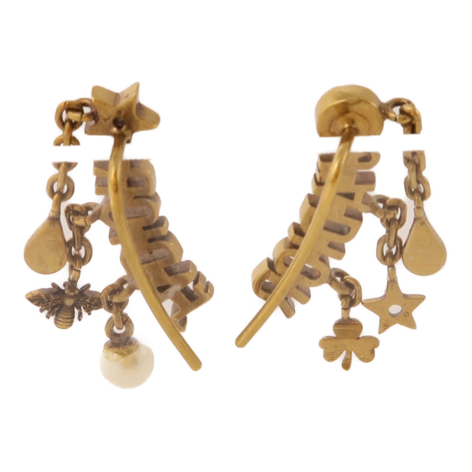 Dior 金屬Earrings耳環金色/白色
