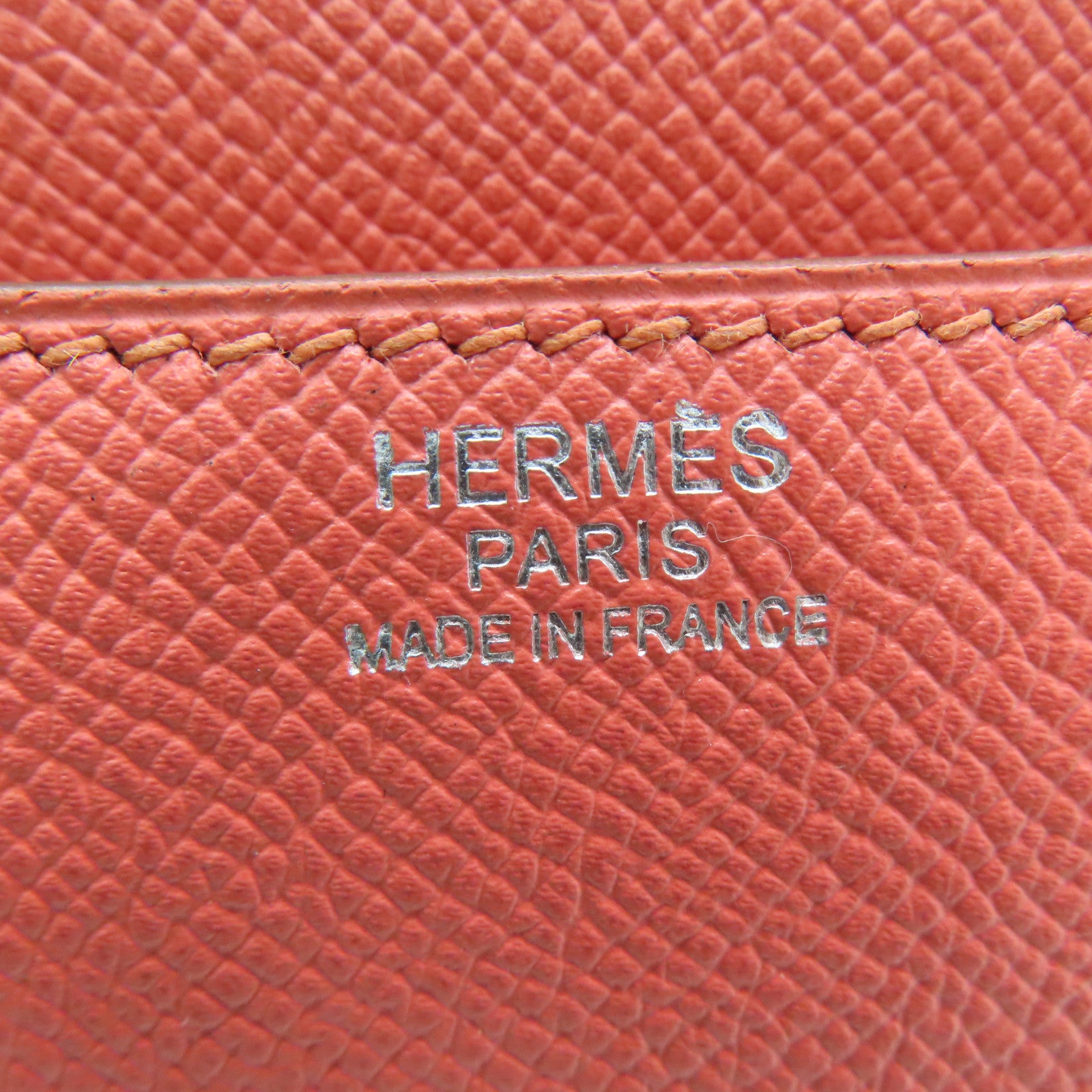 HERMES Epsom皮革Constance 24银扣肩背袋Flamingo