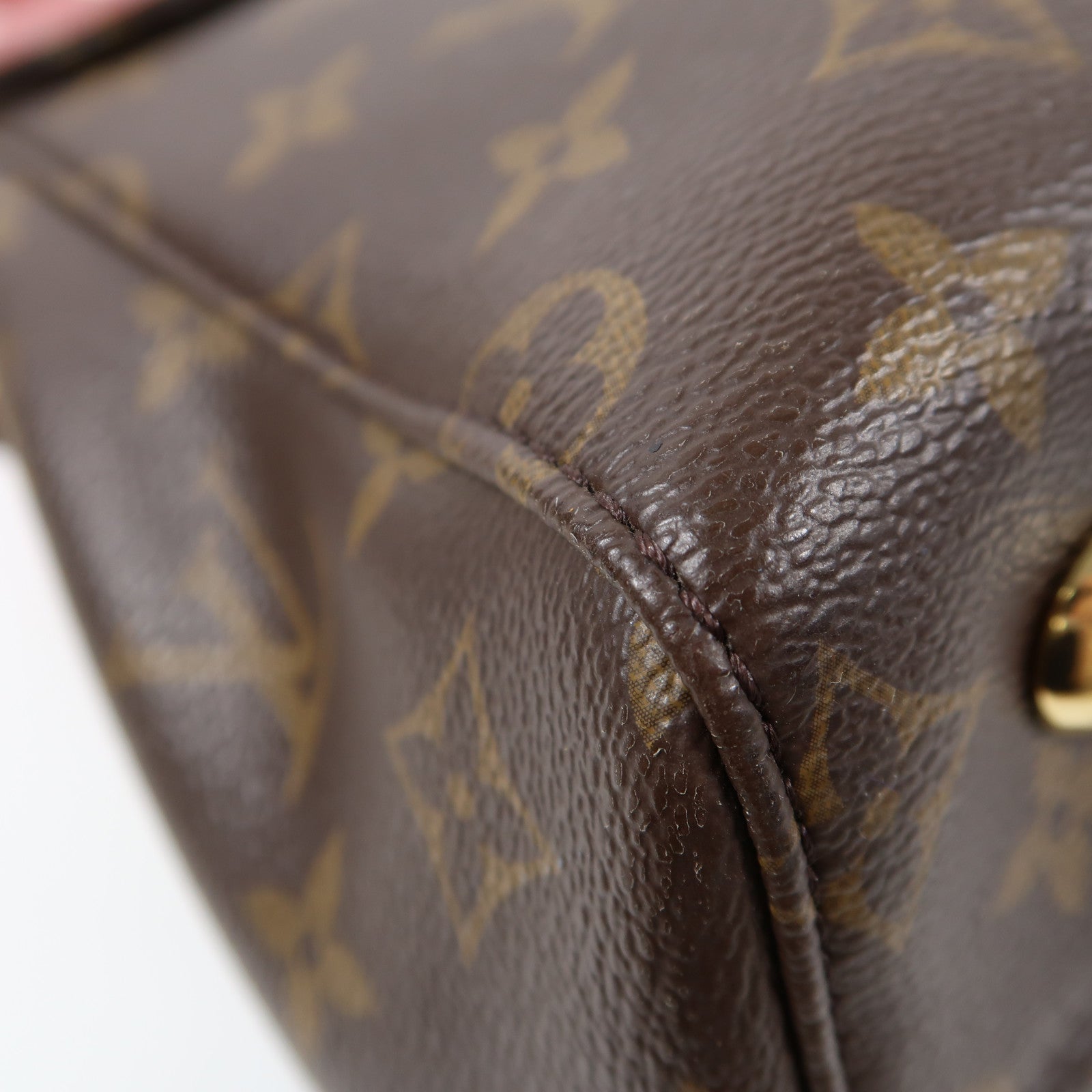 LOUIS VUITTON Monogram Venus金扣手挽肩背兩用袋啡色/紅色