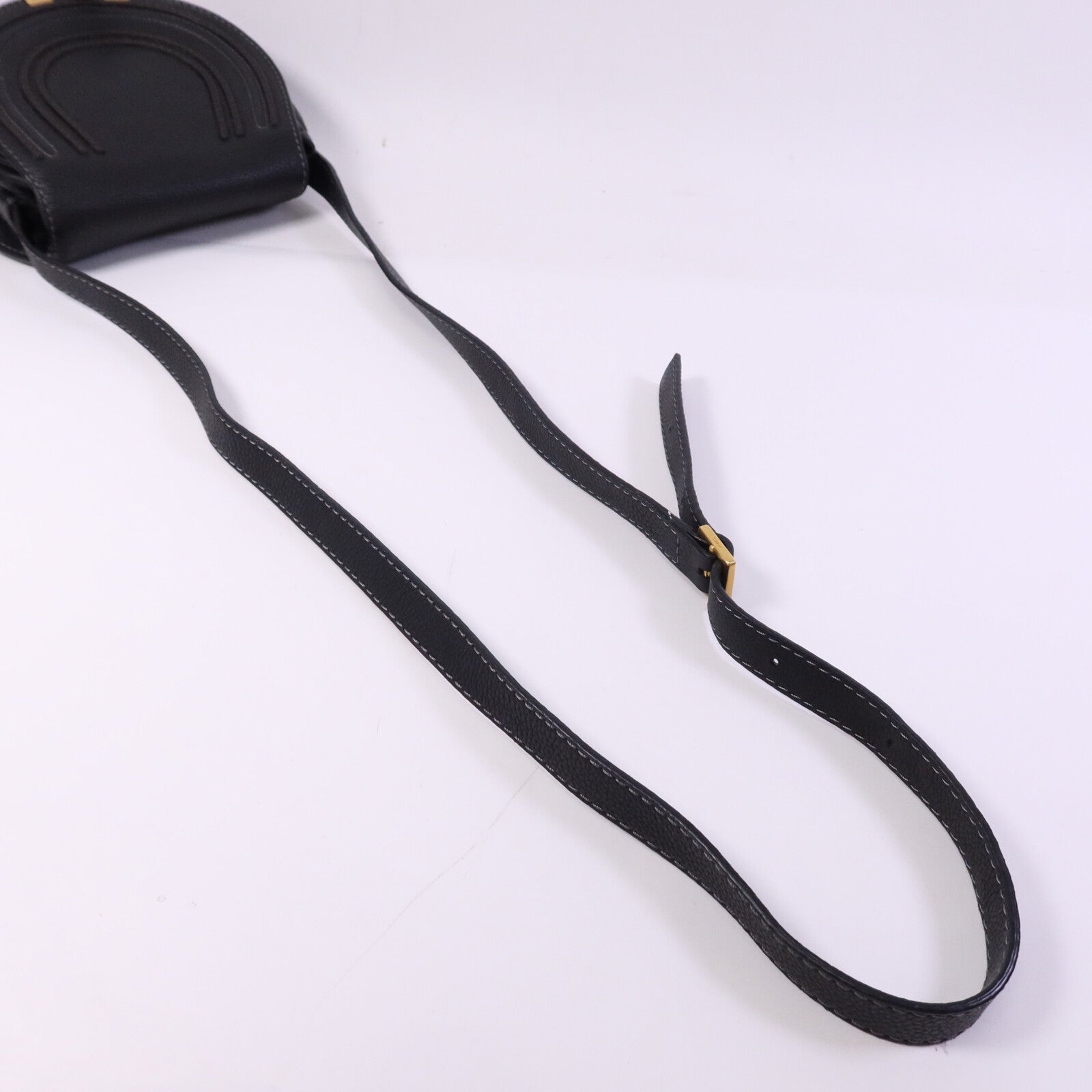 Chloe 牛皮皮革Marcle Bag金扣肩背袋