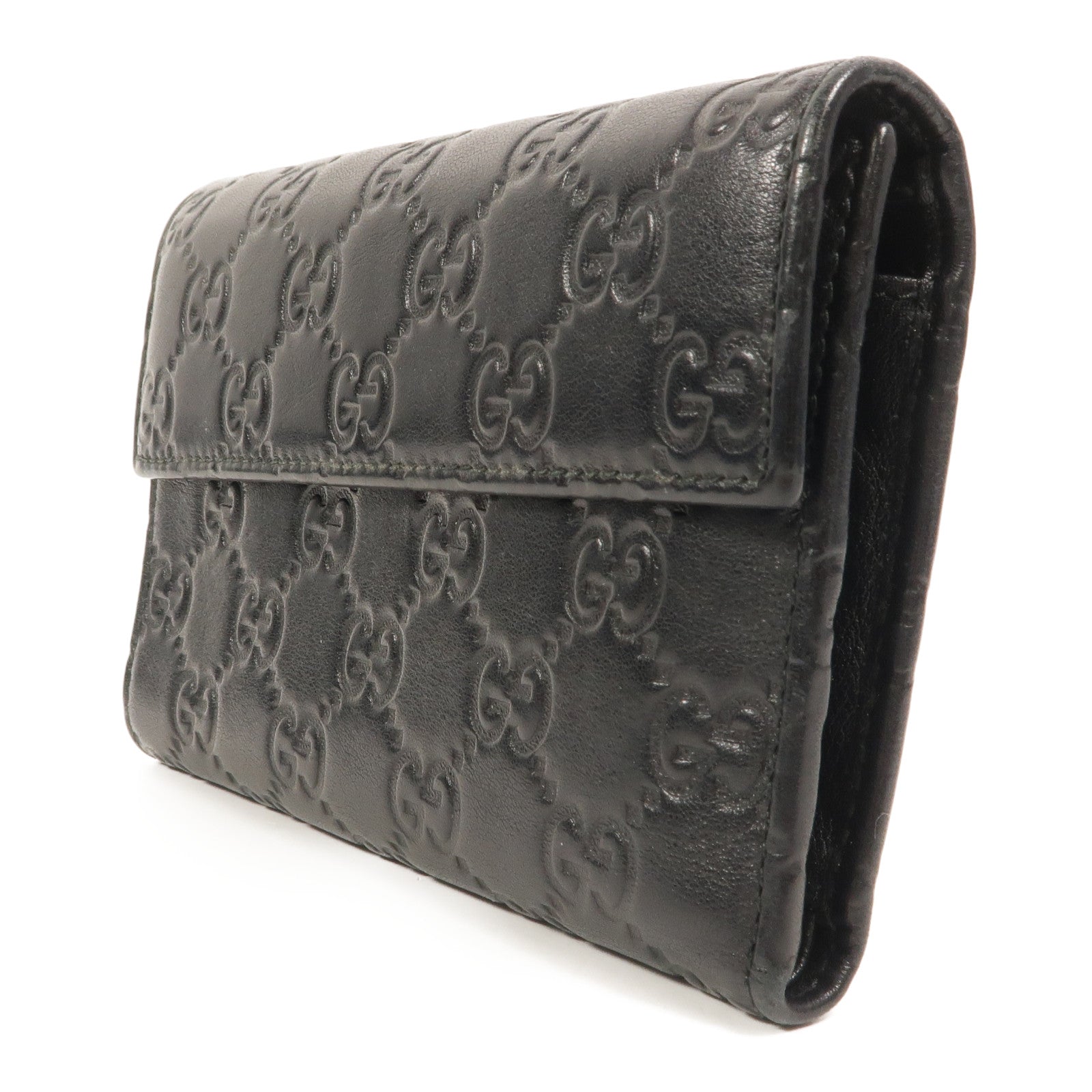 GUCCI 牛皮皮革Guccissima Flap Wallet錢包