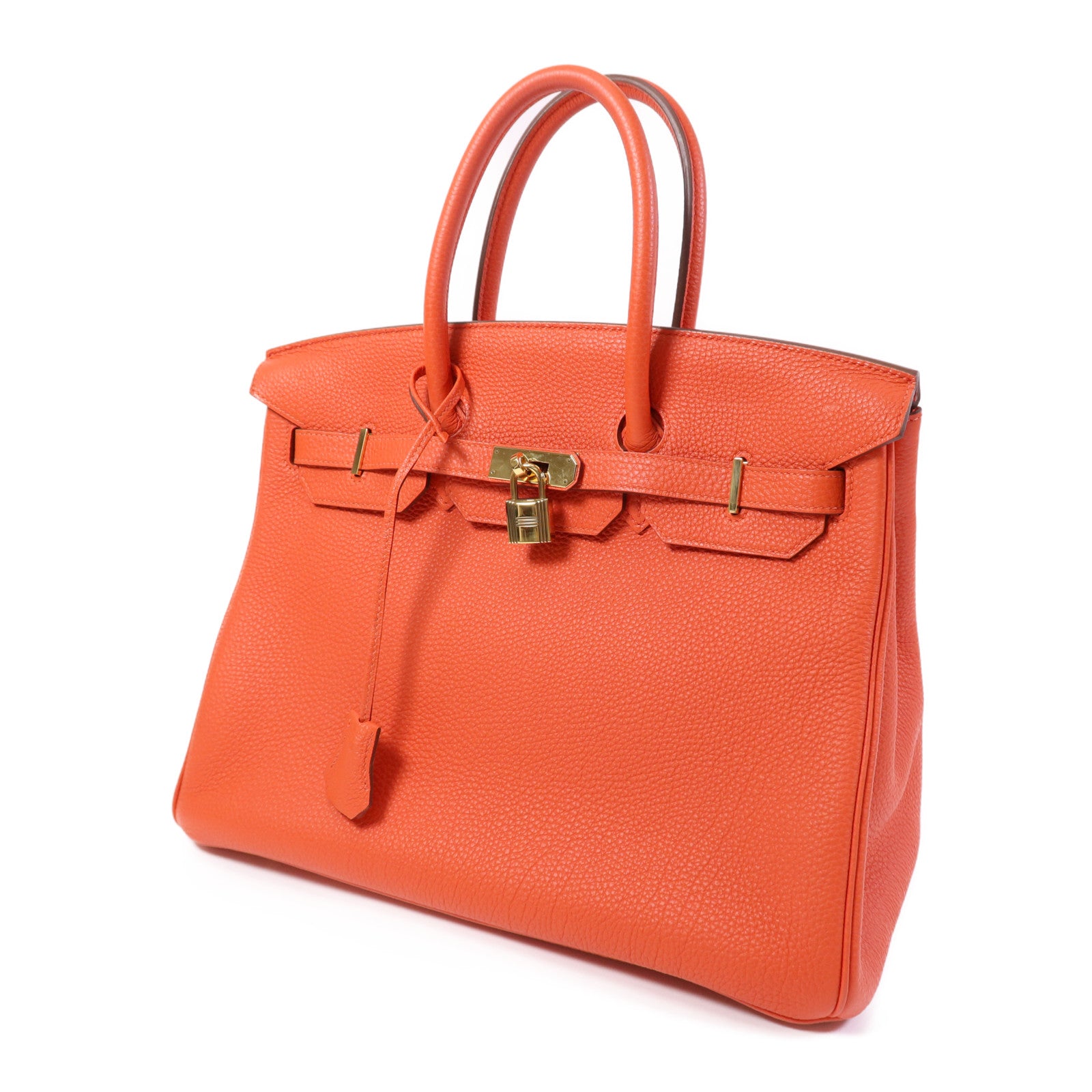 HERMES Togo皮革Birkin 35金扣手挽袋Rouge Tomate