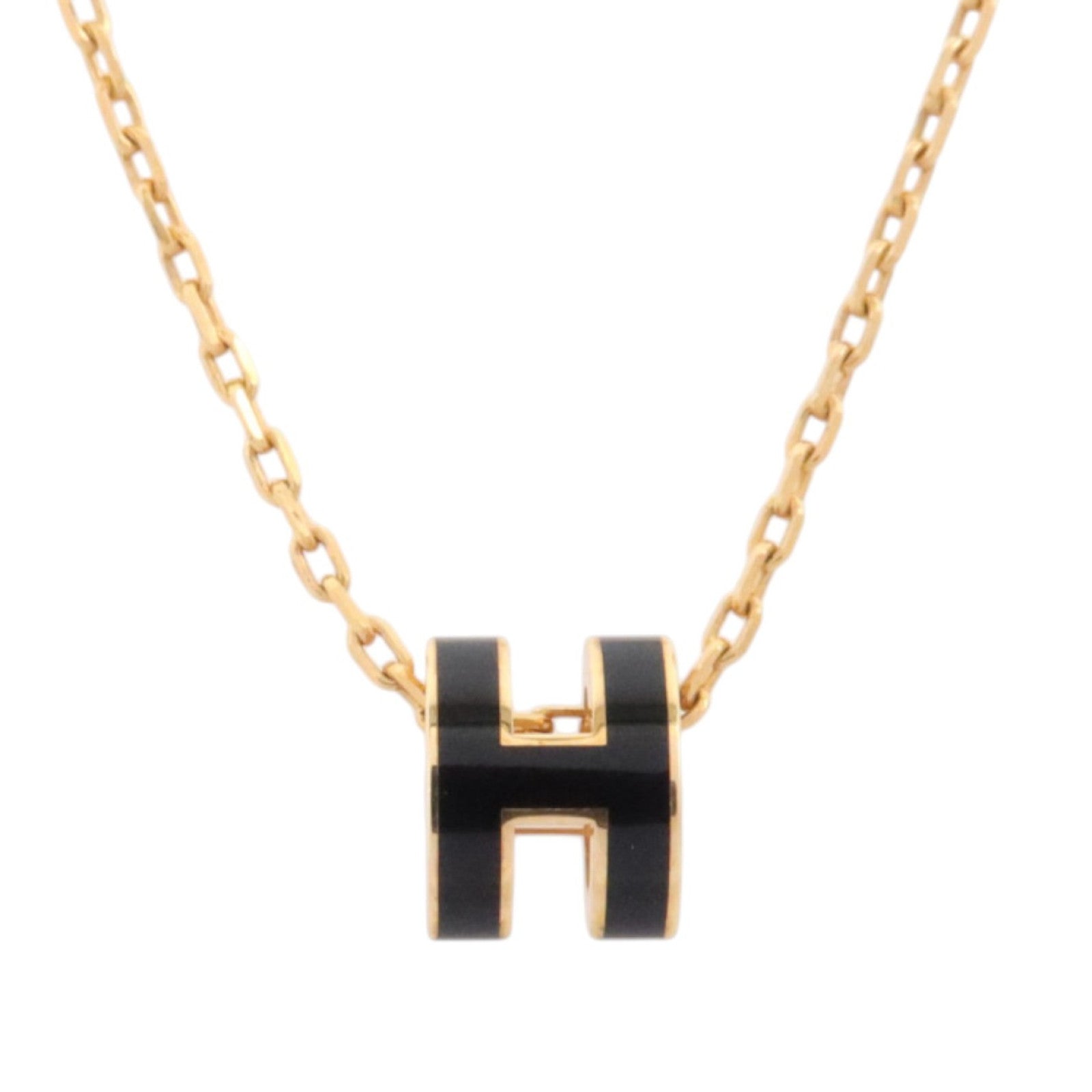HERMES 金屬/琺瑯Mini Pop H Necklace項鏈