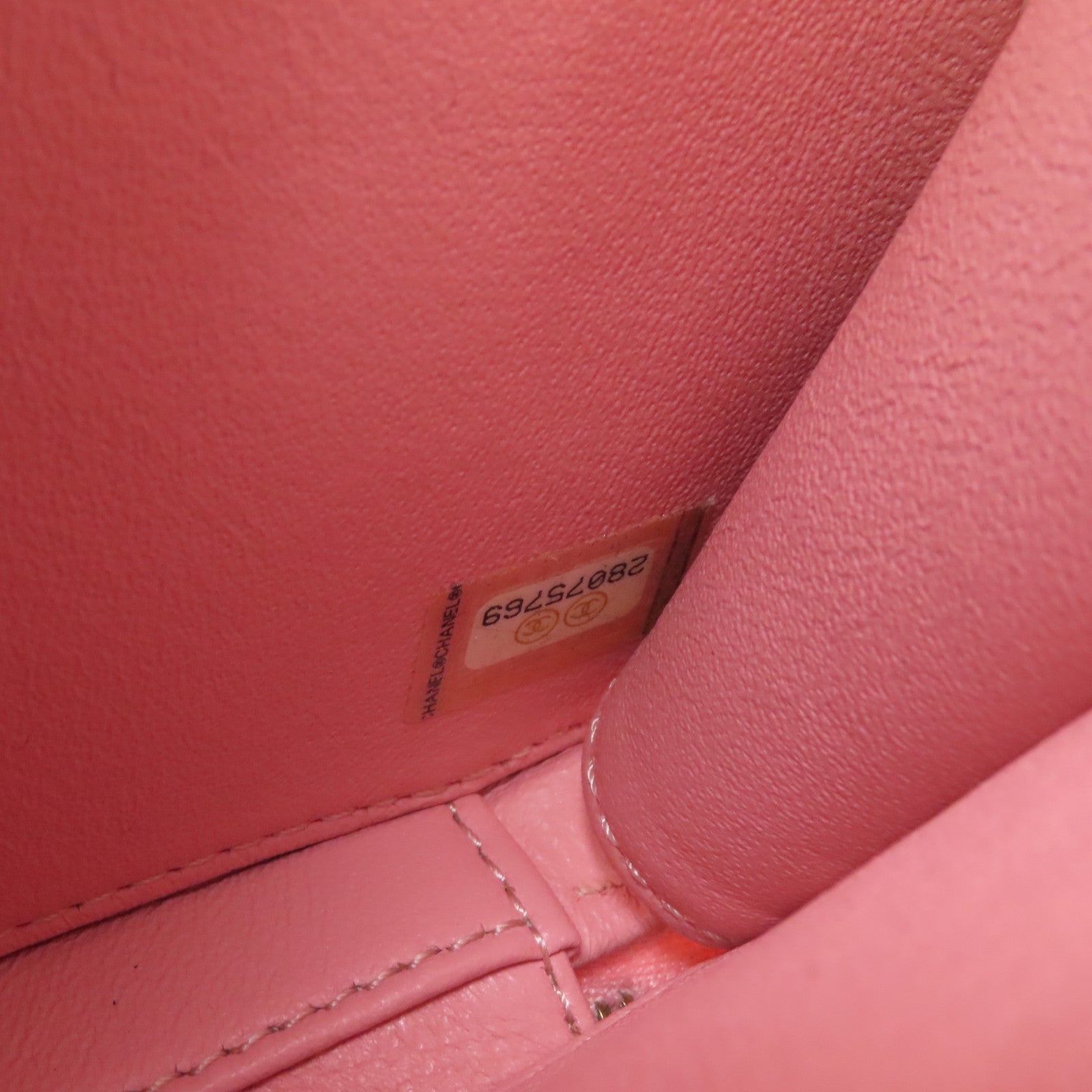 CHANEL 軟呢Vanity Case金扣手挽肩背兩用袋粉紅色