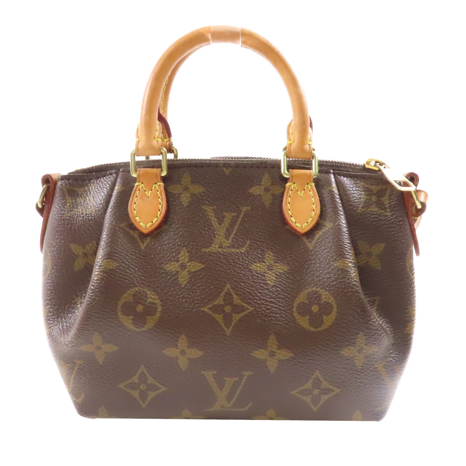 LOUIS VUITTON Monogram Nano Turenne金扣手挽肩背兩用袋棕色