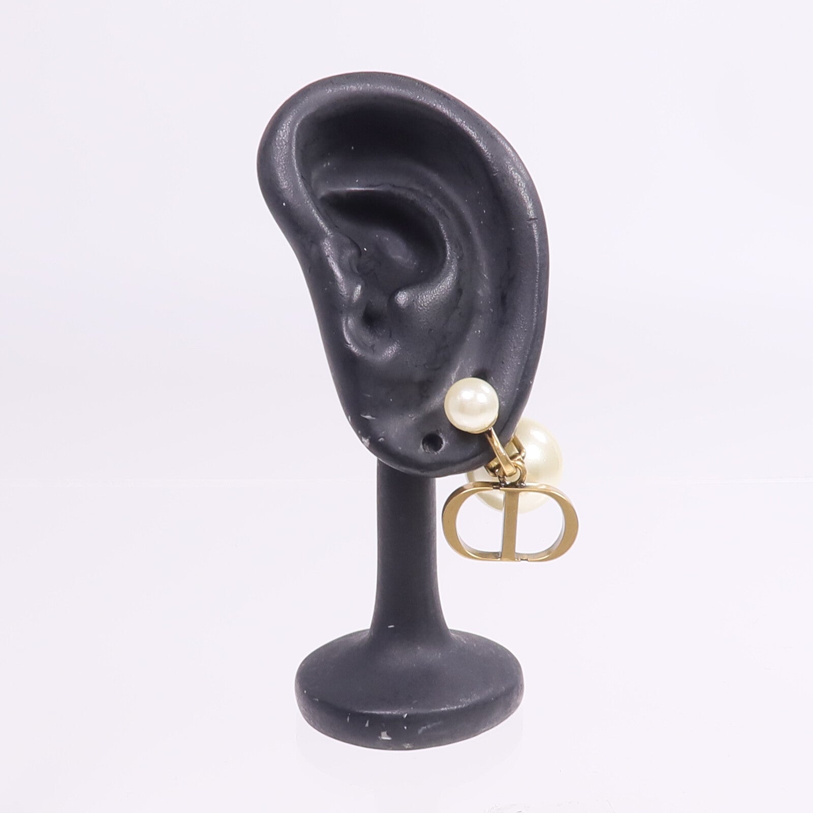 Dior 金屬/PVC Earrings Cilp金扣耳環