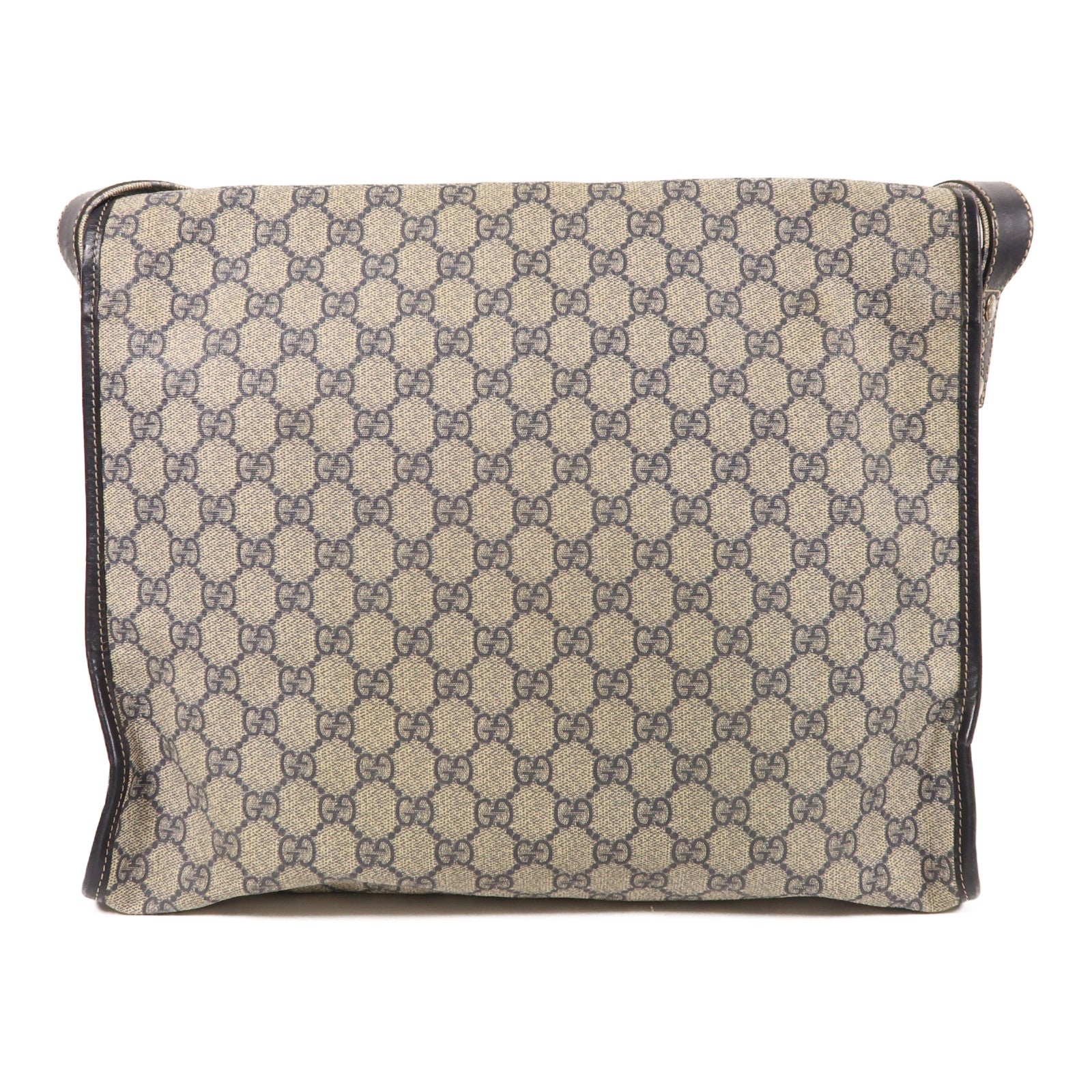 GUCCI 塗層帆布Shoulder Bag肩背袋藍色/啡色