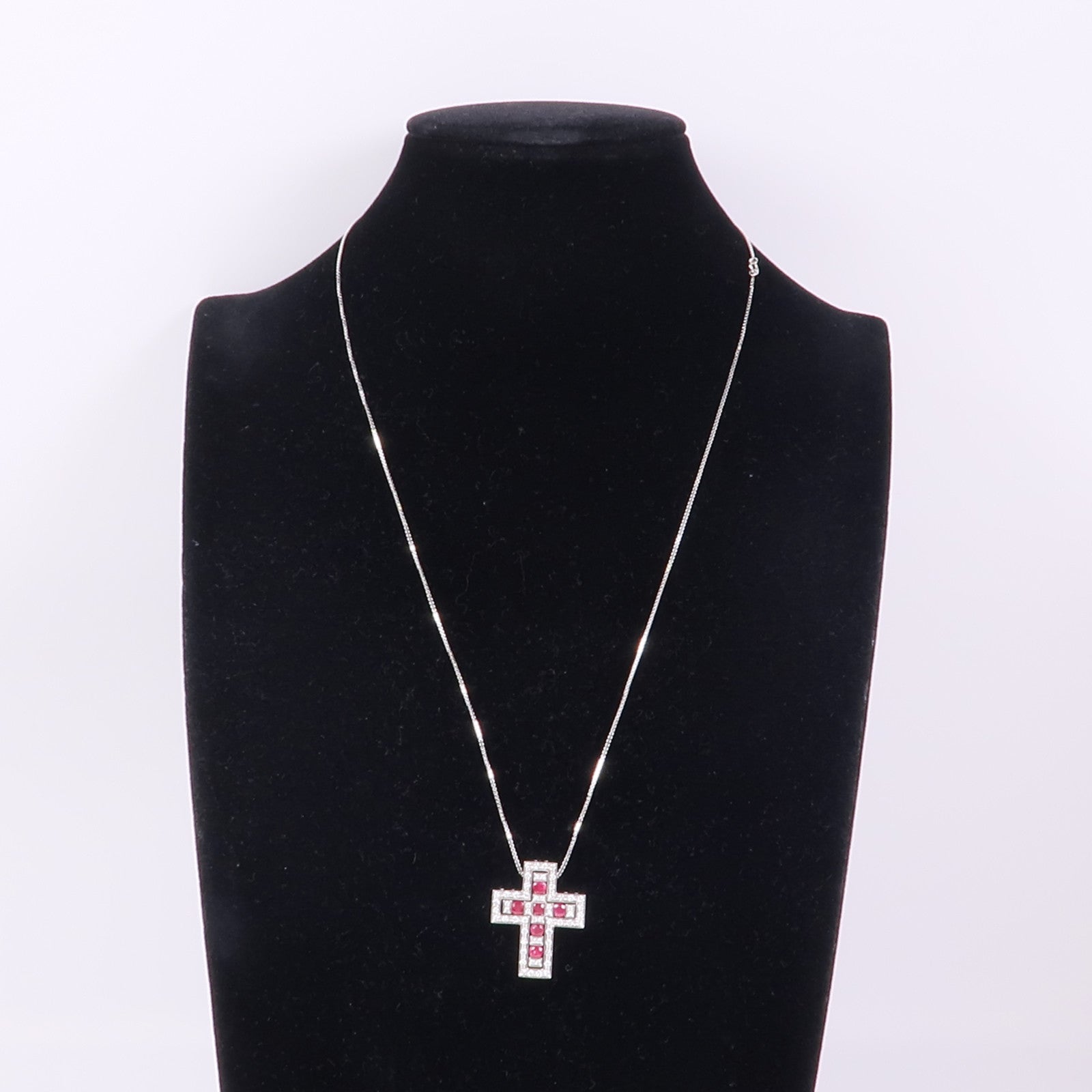 Damiani 18K白金Ruby/Diamond Necklace紅寶石/鑽石項鍊