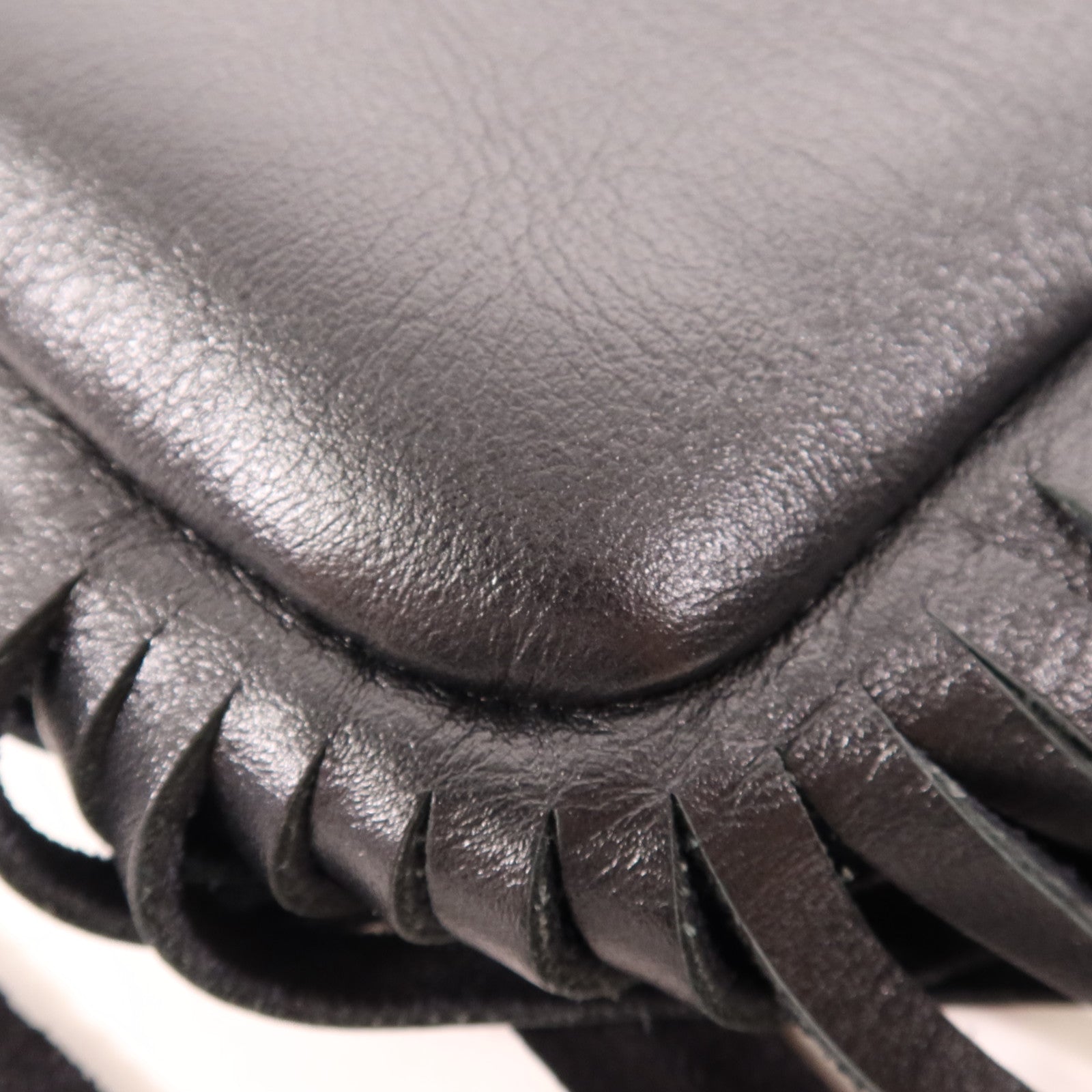 SAINT LAURENT 羊皮皮革Hand Bag銀扣手拿包