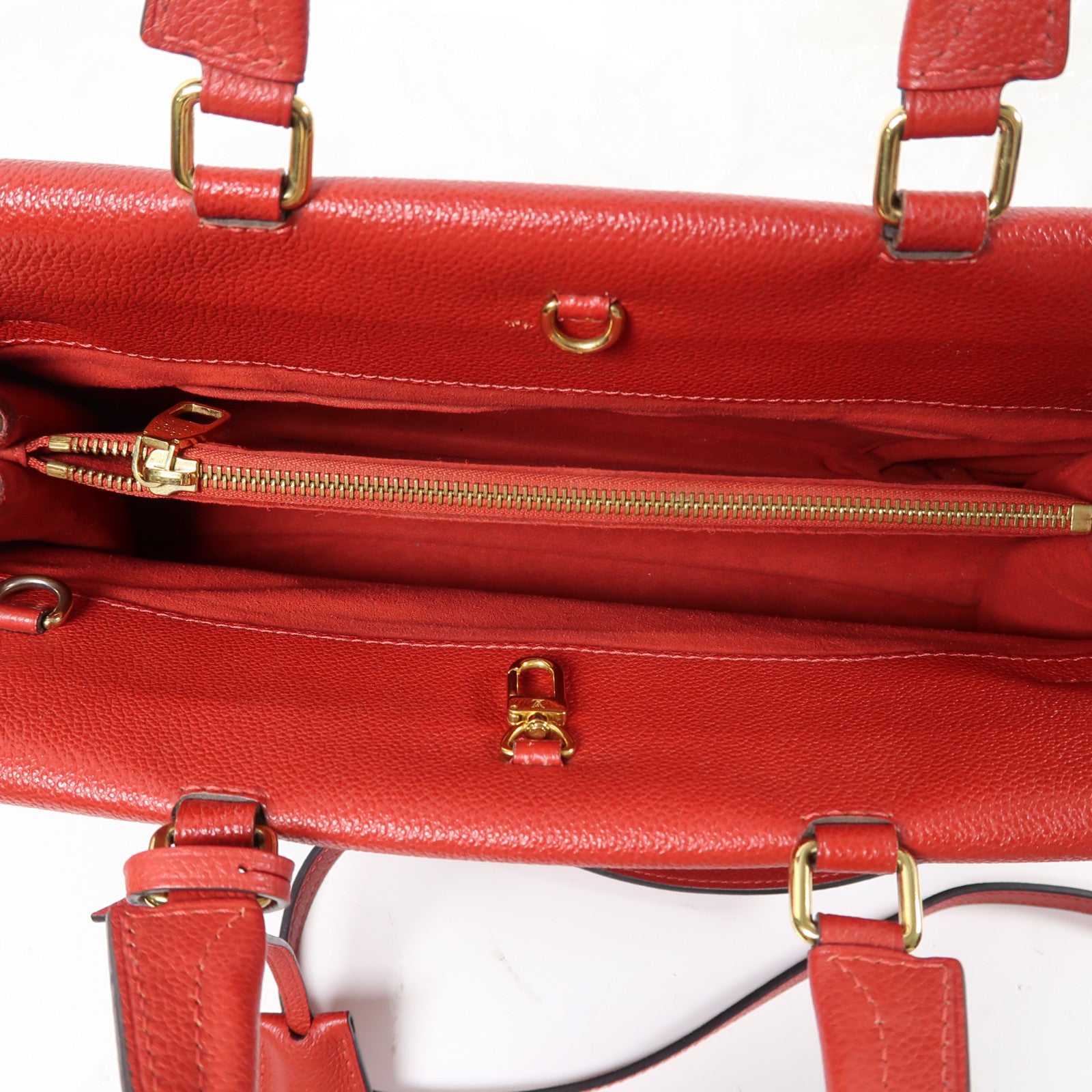 LOUIS VUITTON Monogram Venus金扣手挽肩背兩用袋啡色/紅色