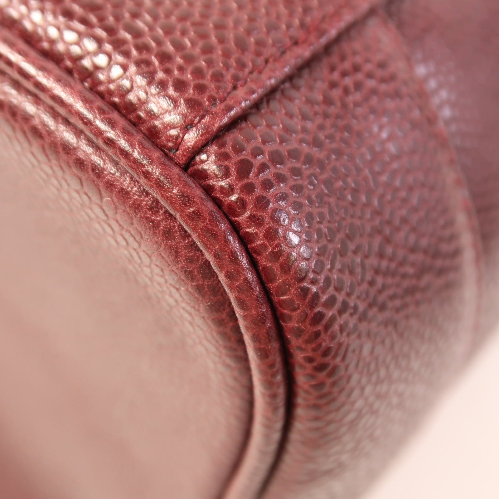 CHANEL 牛皮皮革Vanity Case金扣手挽袋