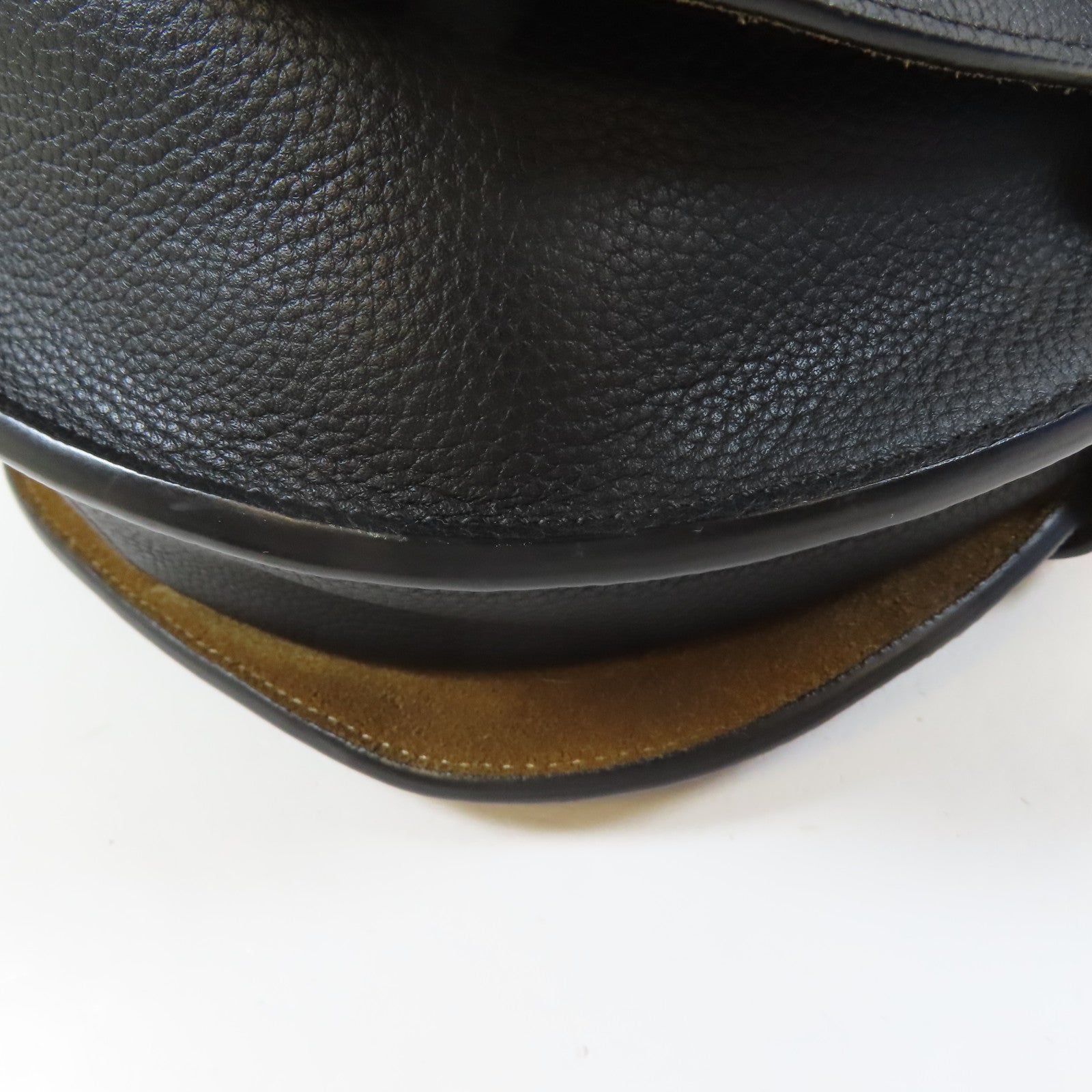 LOEWE 牛皮皮革Gate Small金扣ll肩背袋黑色/啡色