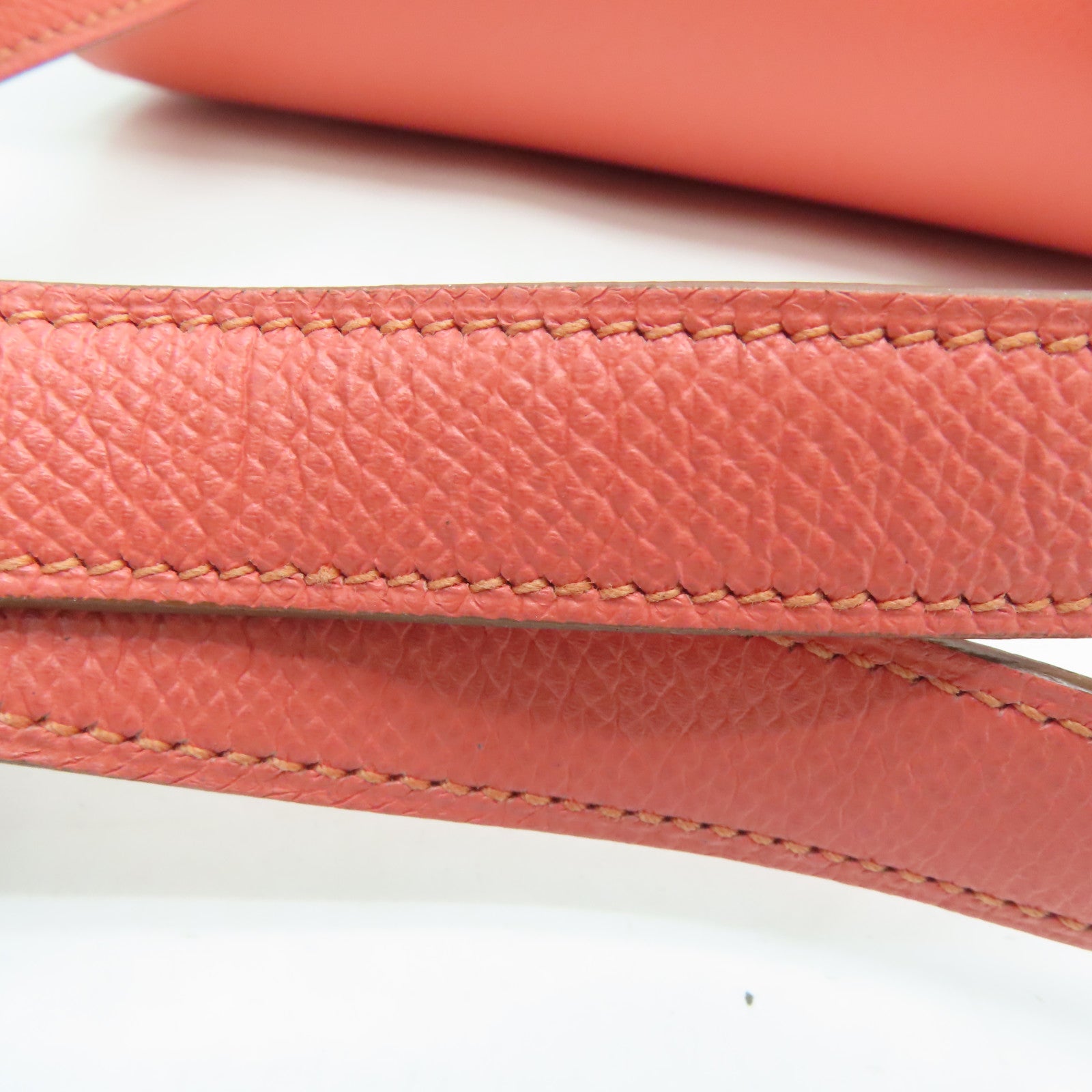 HERMES Epsom皮革Constance 24银扣肩背袋Flamingo