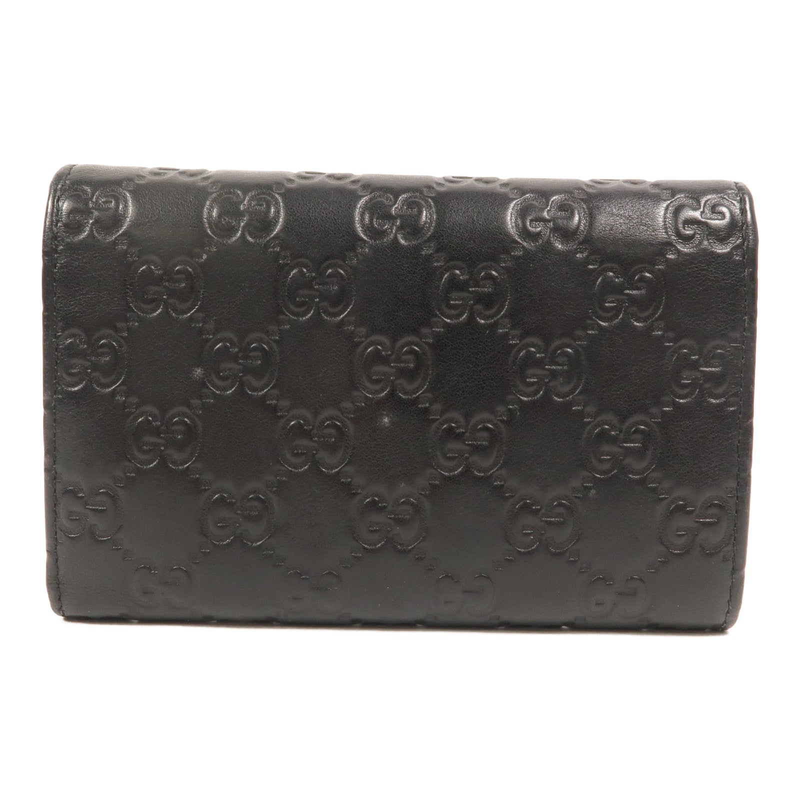 GUCCI 牛皮皮革Guccissima Flap Wallet錢包