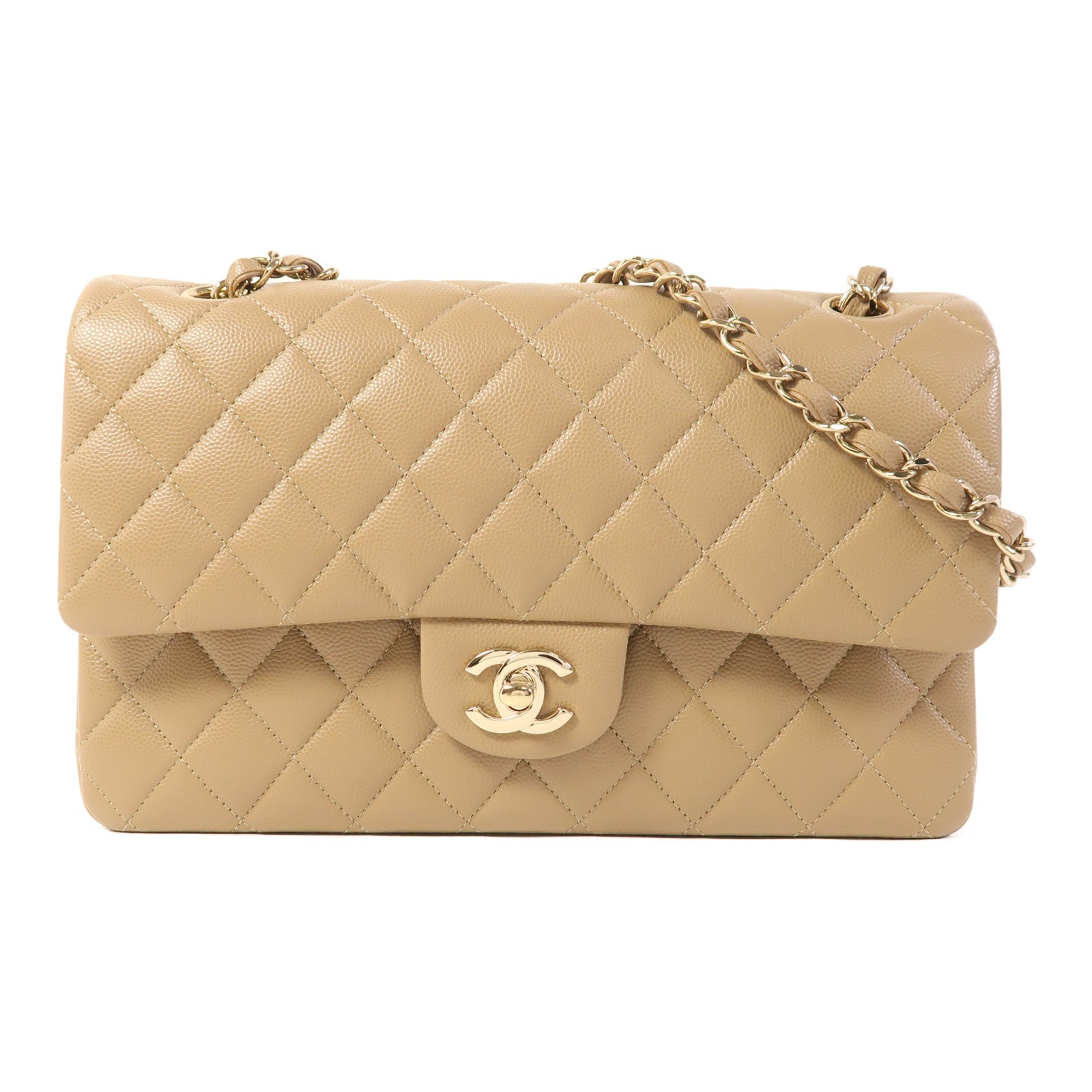 CHANEL 【激減優惠】牛皮皮革Classic 25金扣鏈帶肩背袋