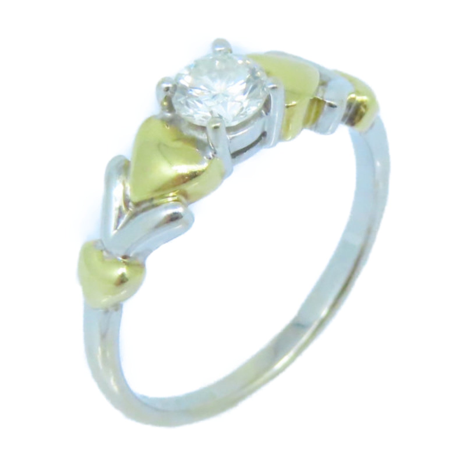 JEWELRY 18K黄金/白金Diamond Ring钻石戒指US#6.25