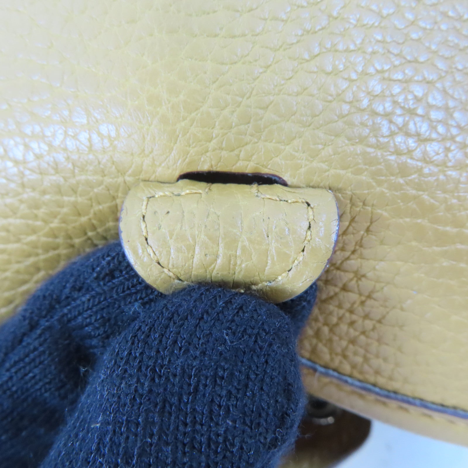 HERMES Clemence皮革Evelyne TPM銀扣肩背袋Biscuit/啡色