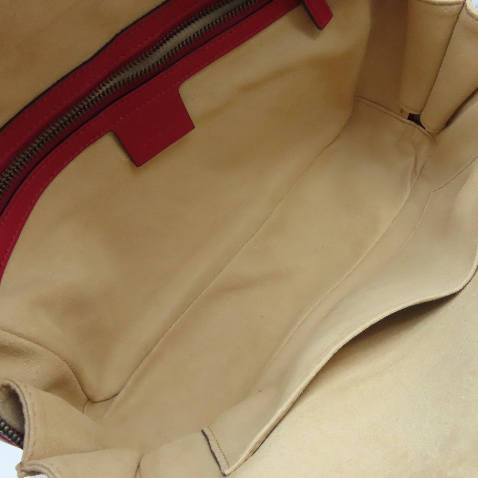 GUCCI **【激減優惠】牛皮皮革GG Marmont 2Way Shoulder Bag金扣鏈帶手挽肩背兩用袋紅色