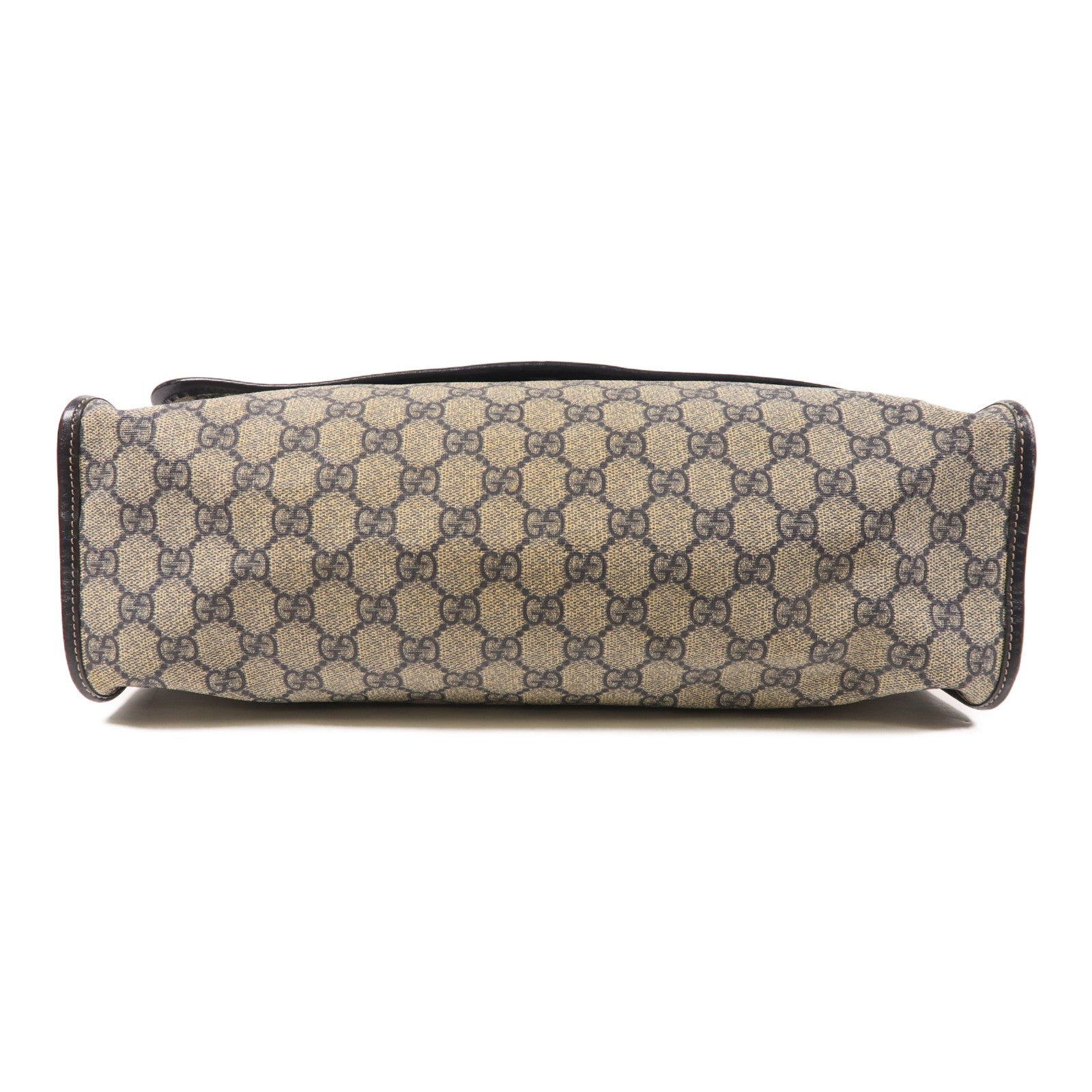 GUCCI 塗層帆布Shoulder Bag肩背袋藍色/啡色