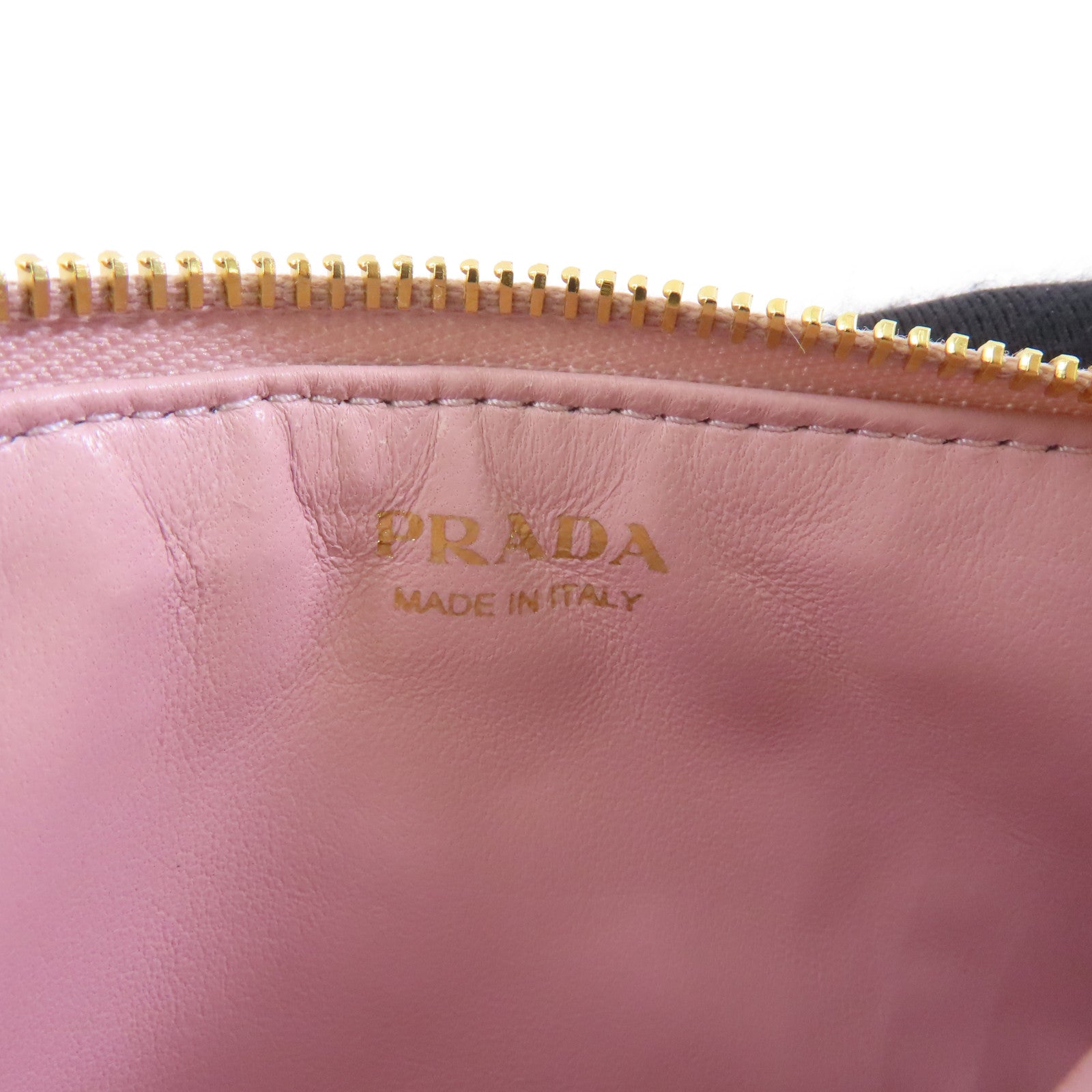 PRADA Saffiano皮革Card Case金扣卡片套粉紅色