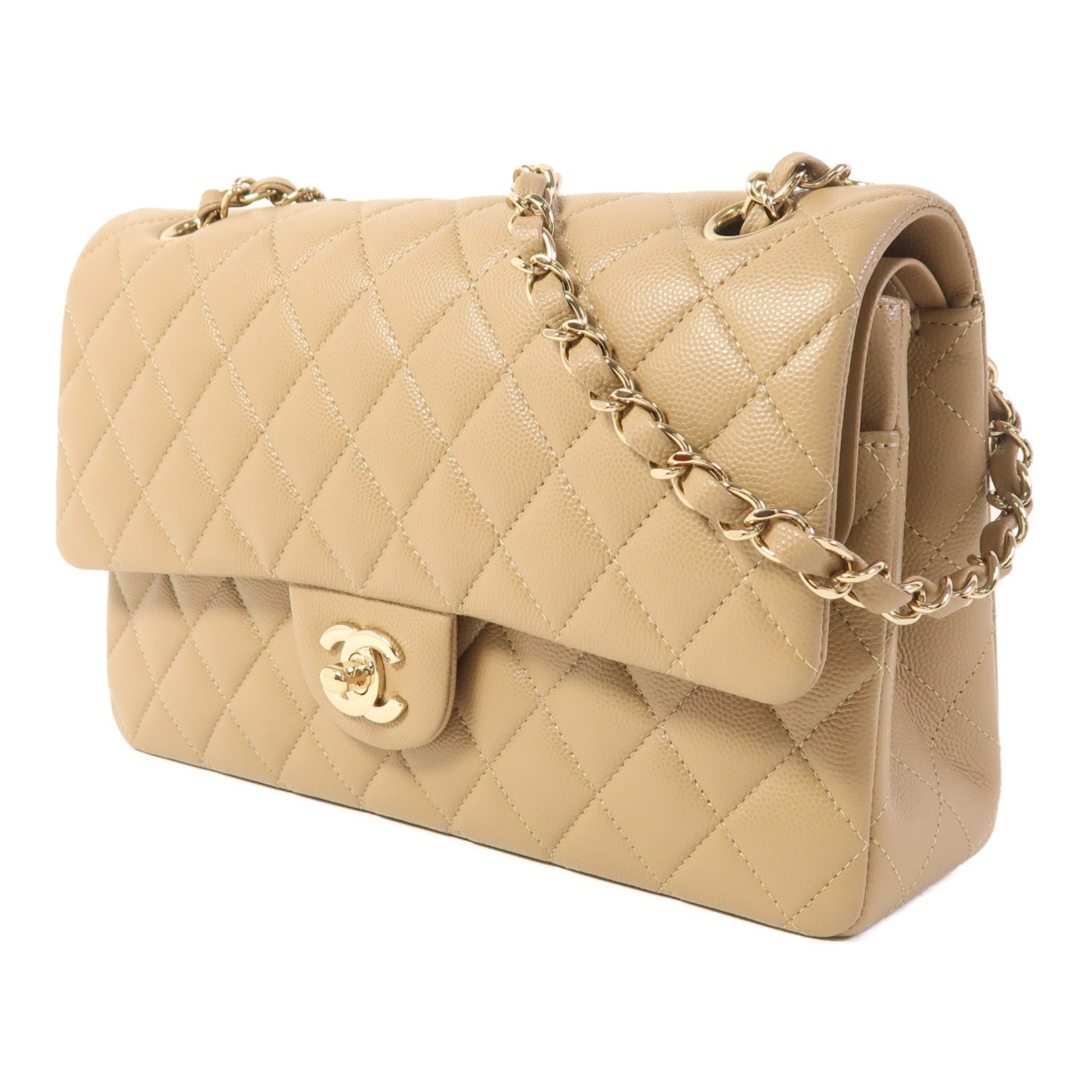 CHANEL 【激減優惠】牛皮皮革Classic 25金扣鏈帶肩背袋
