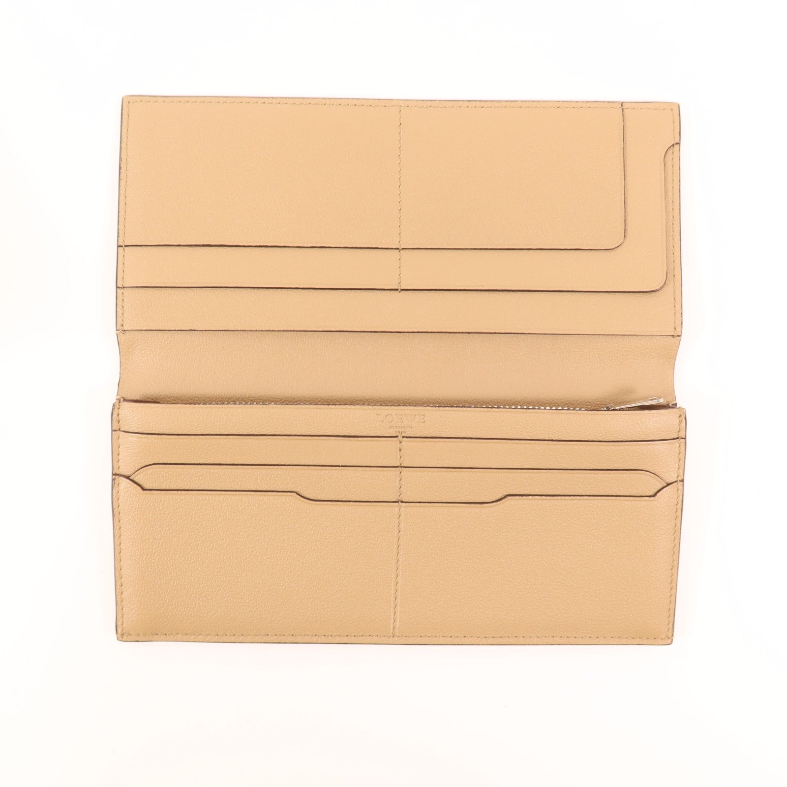 LOEWE 牛皮皮革Wallet銀扣長錢包