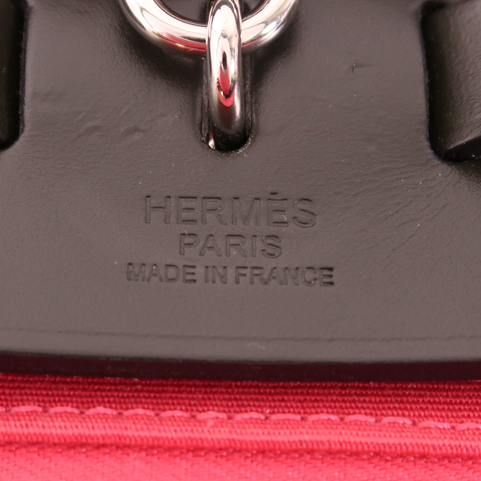 HERMES 帆布Herbag PM銀扣手挽肩背兩用袋