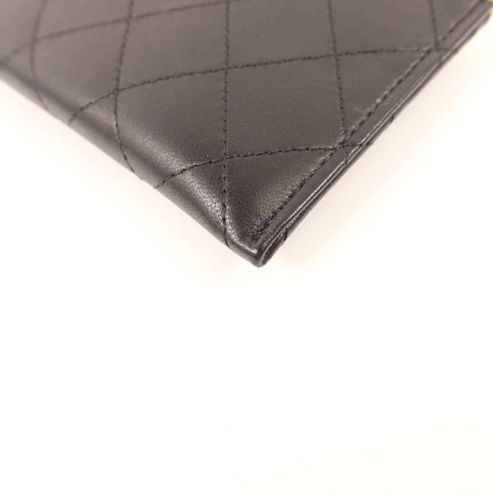 CHANEL 牛皮皮革Long Wallet銀扣長錢包