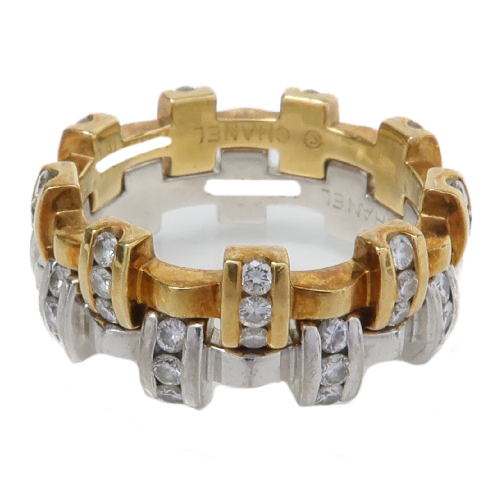 CHANEL 18K白金/黃金Diamond Ring鑽石戒指Chanel#50/US#5