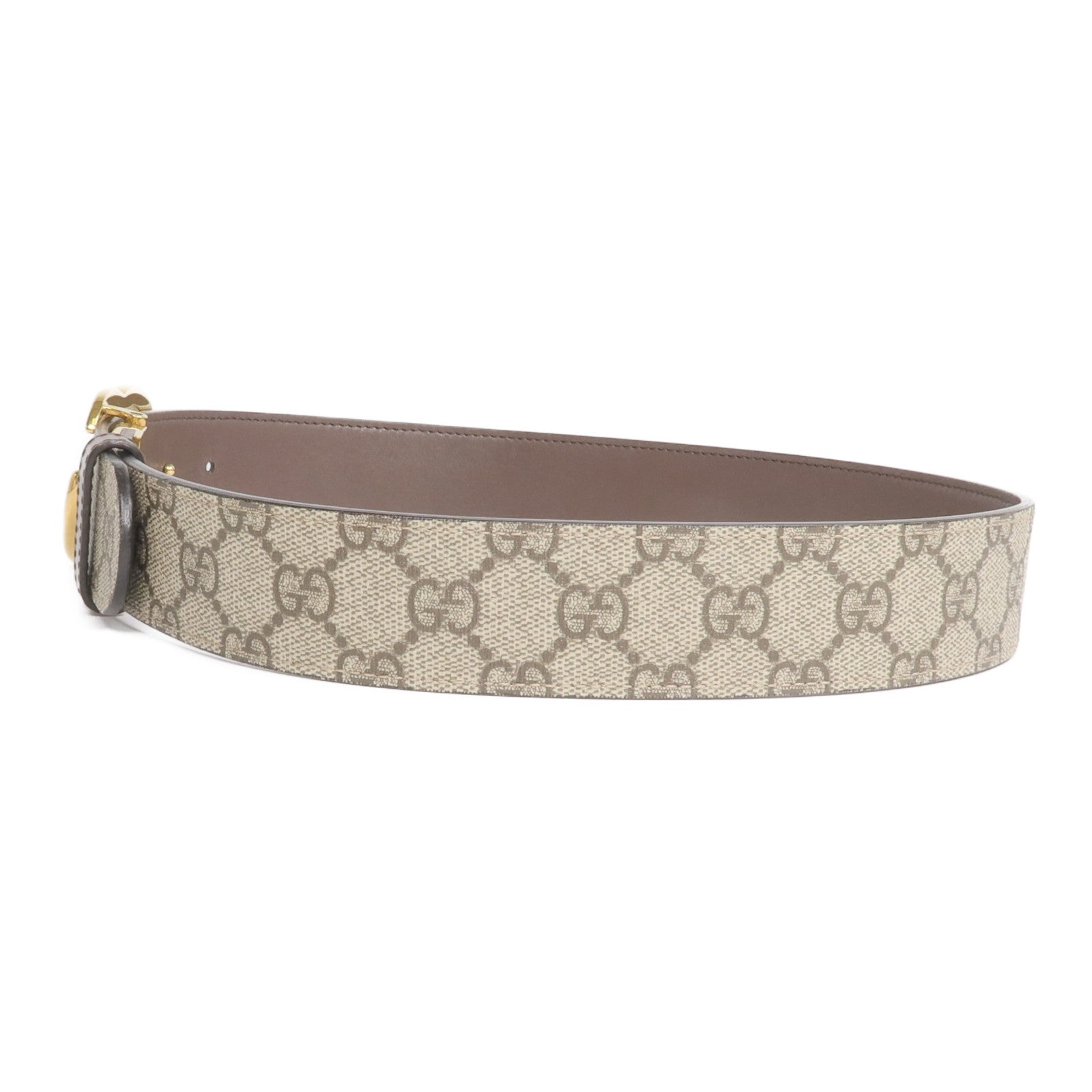 GUCCI 塗層帆布GG Marmont Belt 75cm金扣皮帶