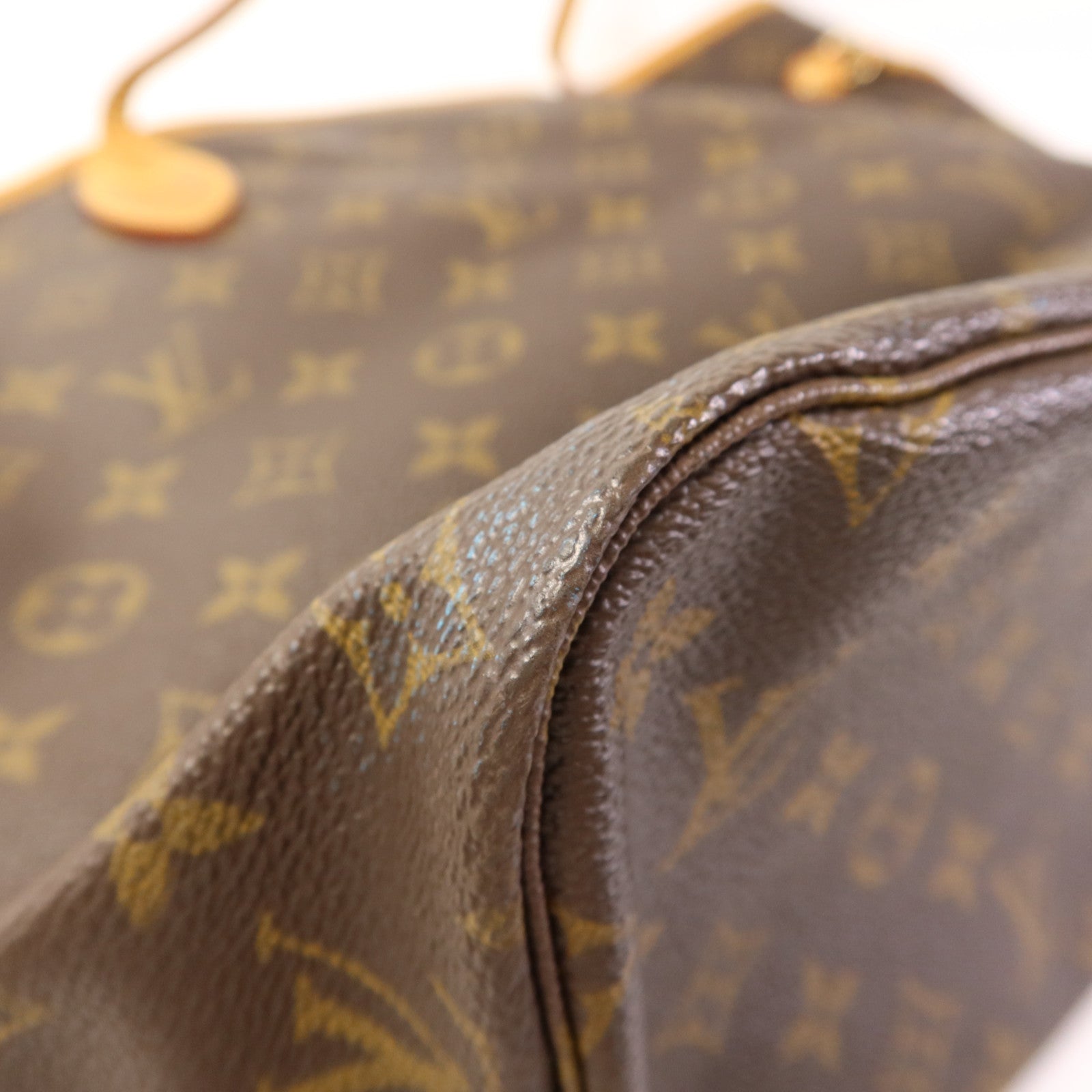 LOUIS VUITTON Monogram Neverfull MM金扣手挽袋