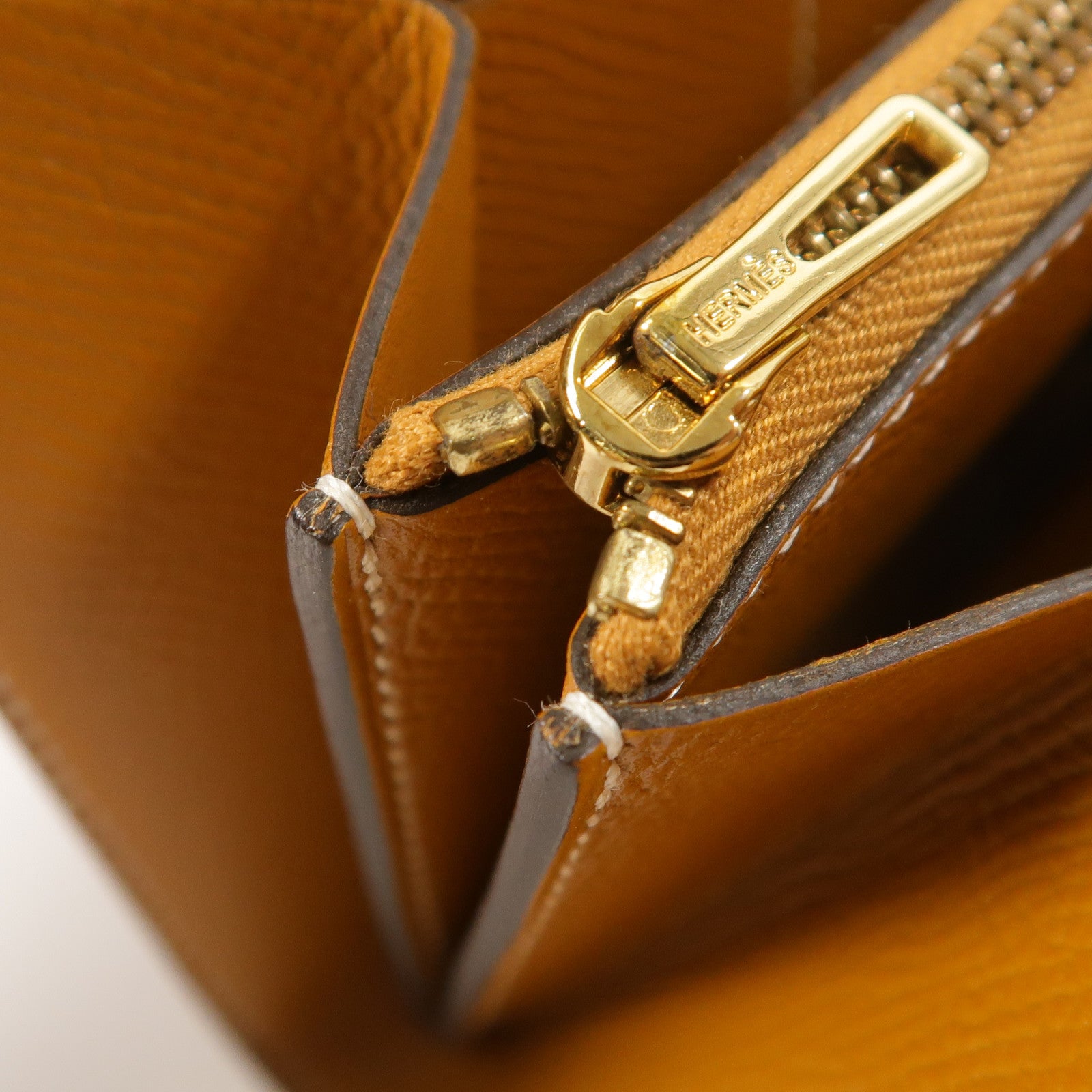 HERMES Epsom皮革Constance Compact Wallet錢包Gold