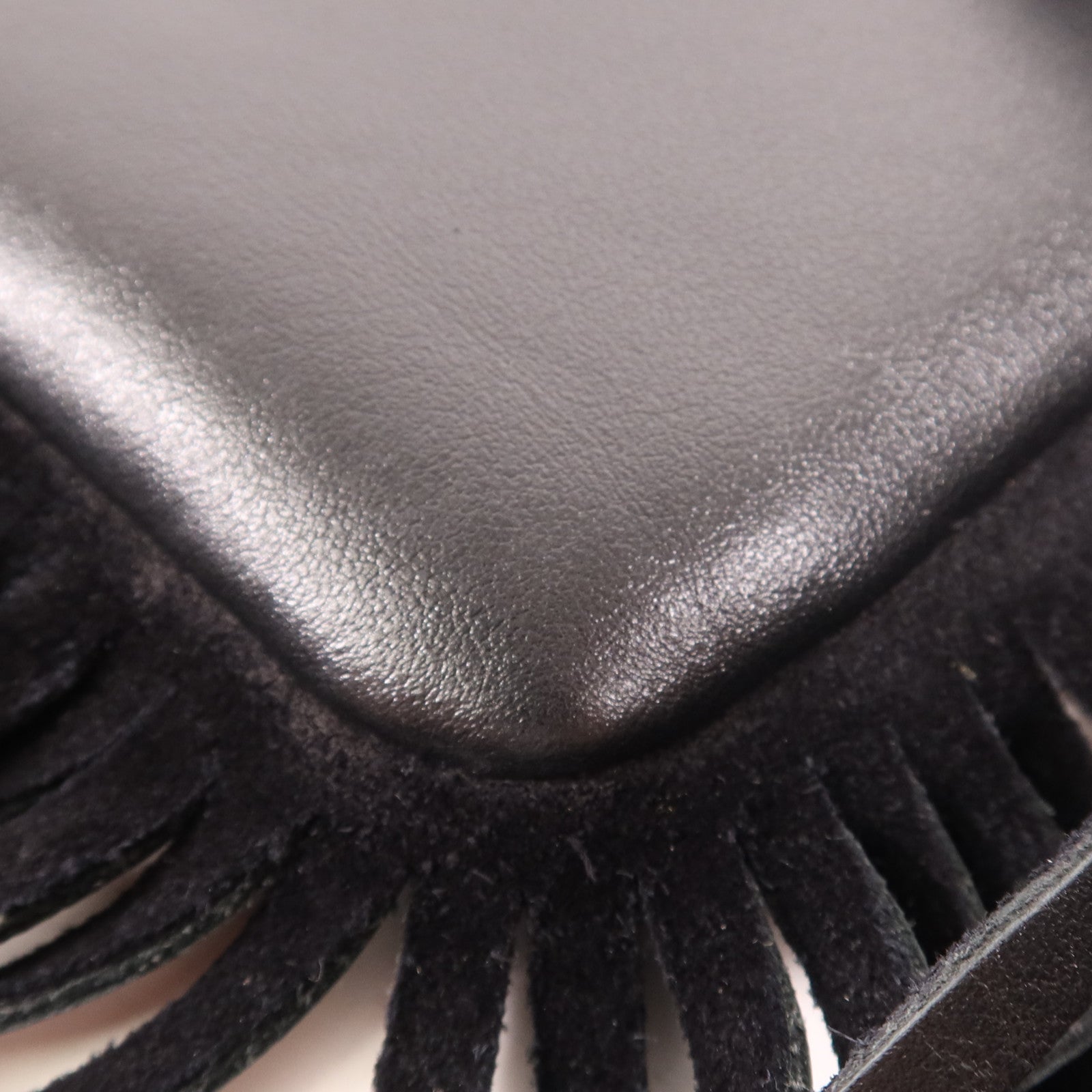 SAINT LAURENT 羊皮皮革Hand Bag銀扣手拿包