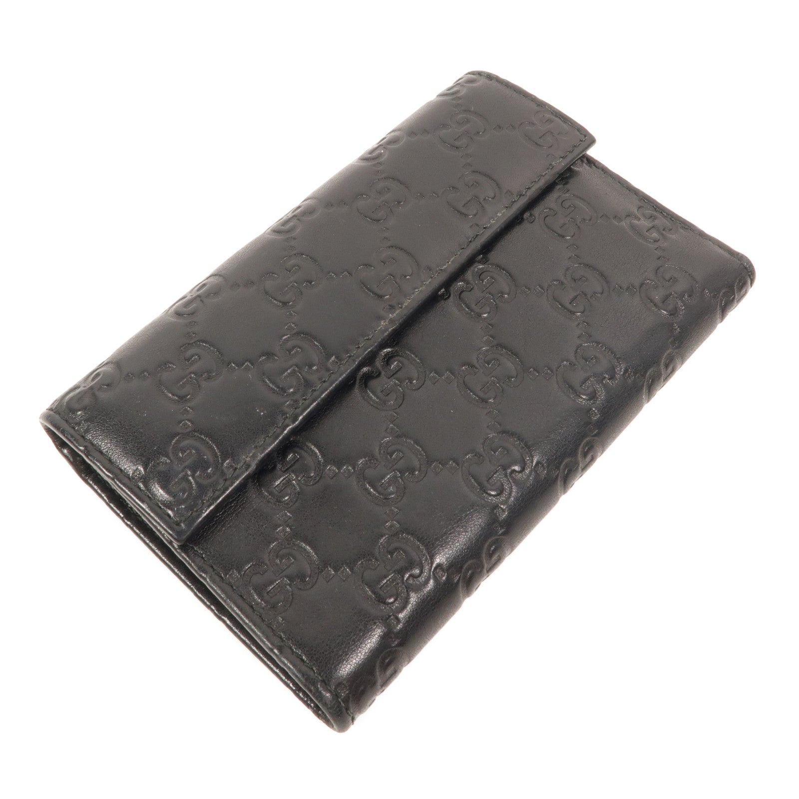 GUCCI 牛皮皮革Guccissima Flap Wallet錢包