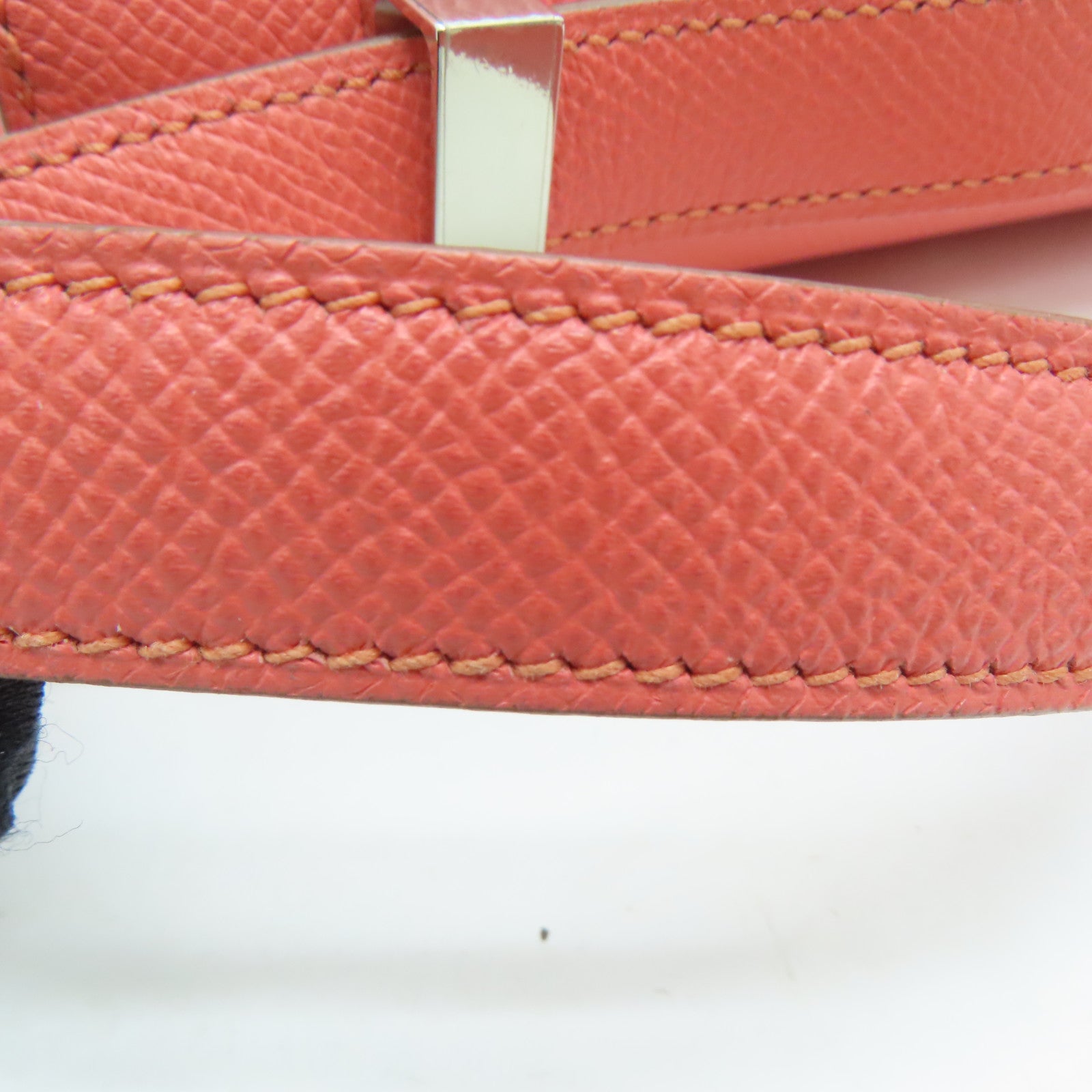 HERMES Epsom皮革Constance 24银扣肩背袋Flamingo