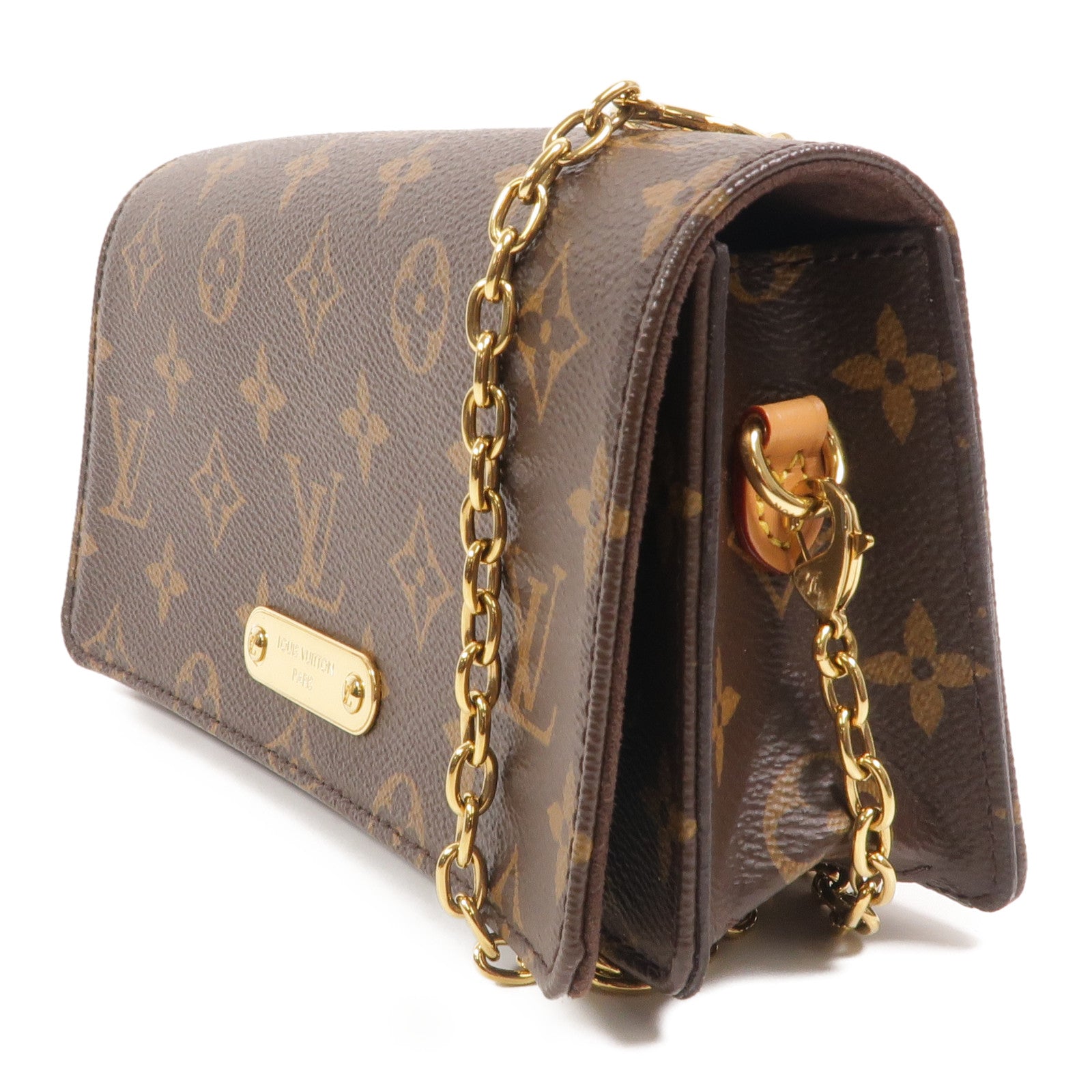 LOUIS VUITTON Monogram Wallet On Chain Lily鏈帶肩背袋