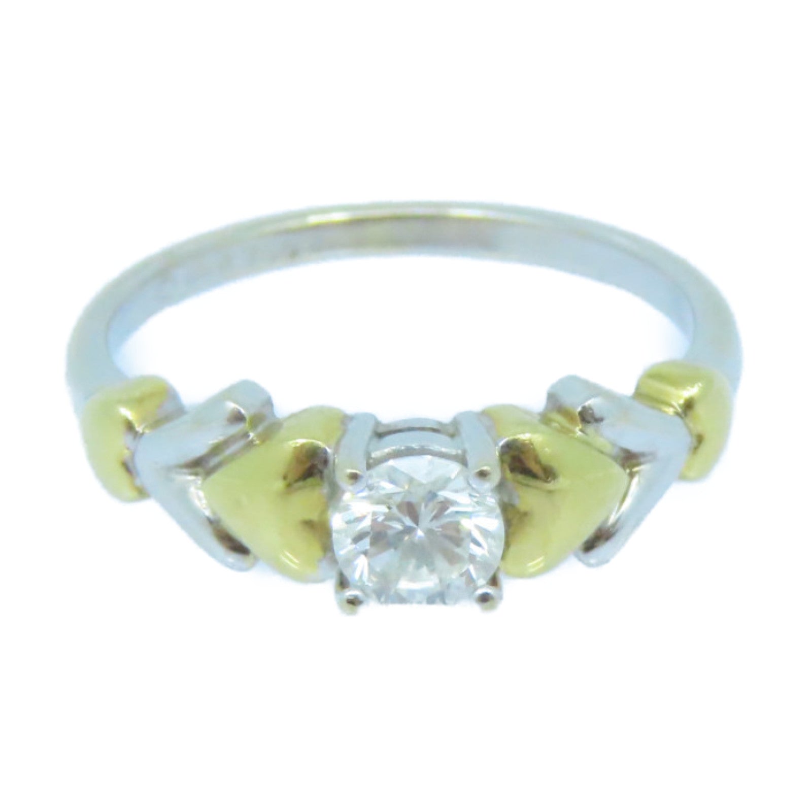 JEWELRY 18K黄金/白金Diamond Ring钻石戒指US#6.25