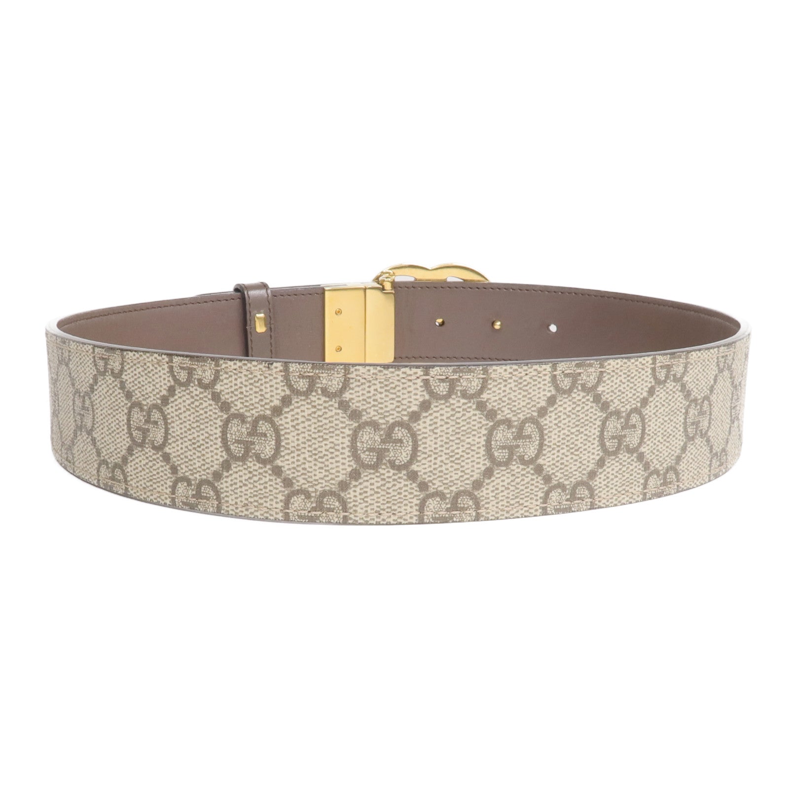 GUCCI 塗層帆布GG Marmont Belt 75cm金扣皮帶