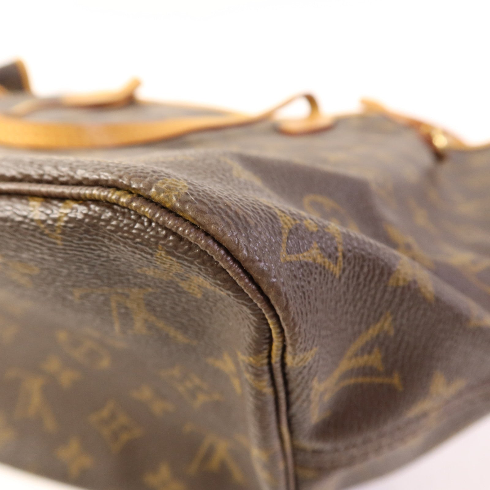 LOUIS VUITTON Monogram Neverfull MM金扣手挽袋