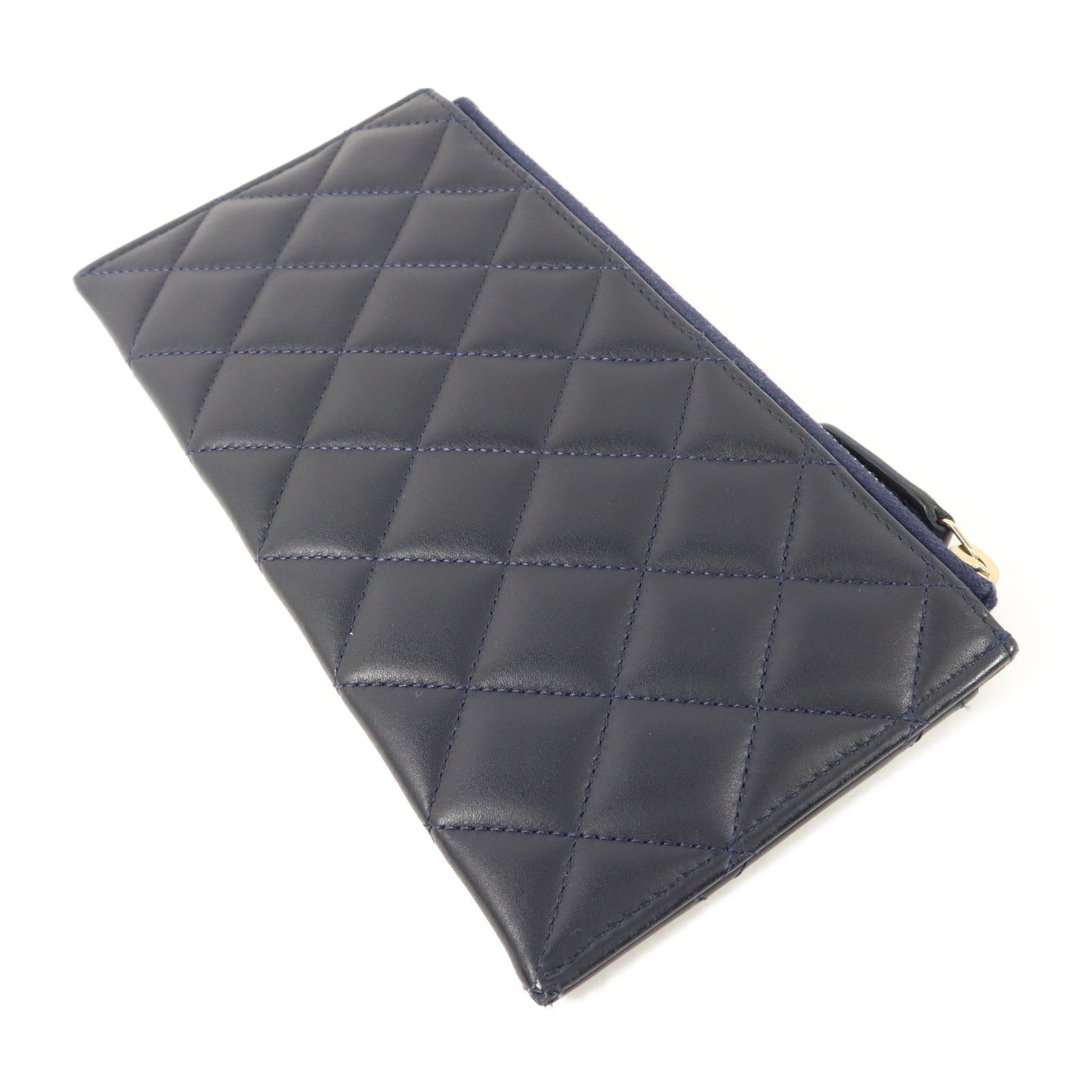 CHANEL 羊皮皮革Boy Zipper Long Wallet長錢包