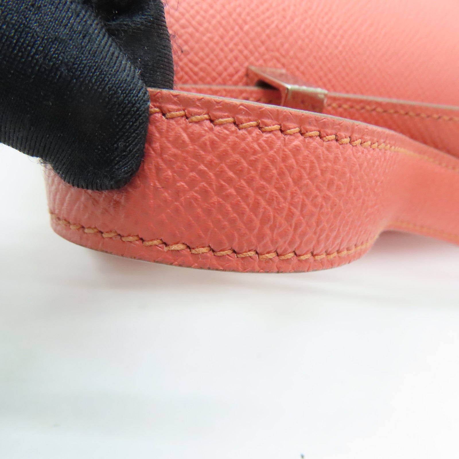HERMES Epsom皮革Constance 24银扣肩背袋Flamingo